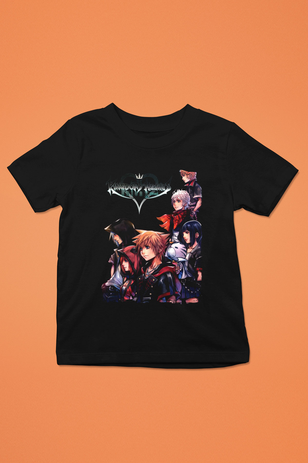 Kingdom Hearts Siyah Unisex Çocuk Tişört