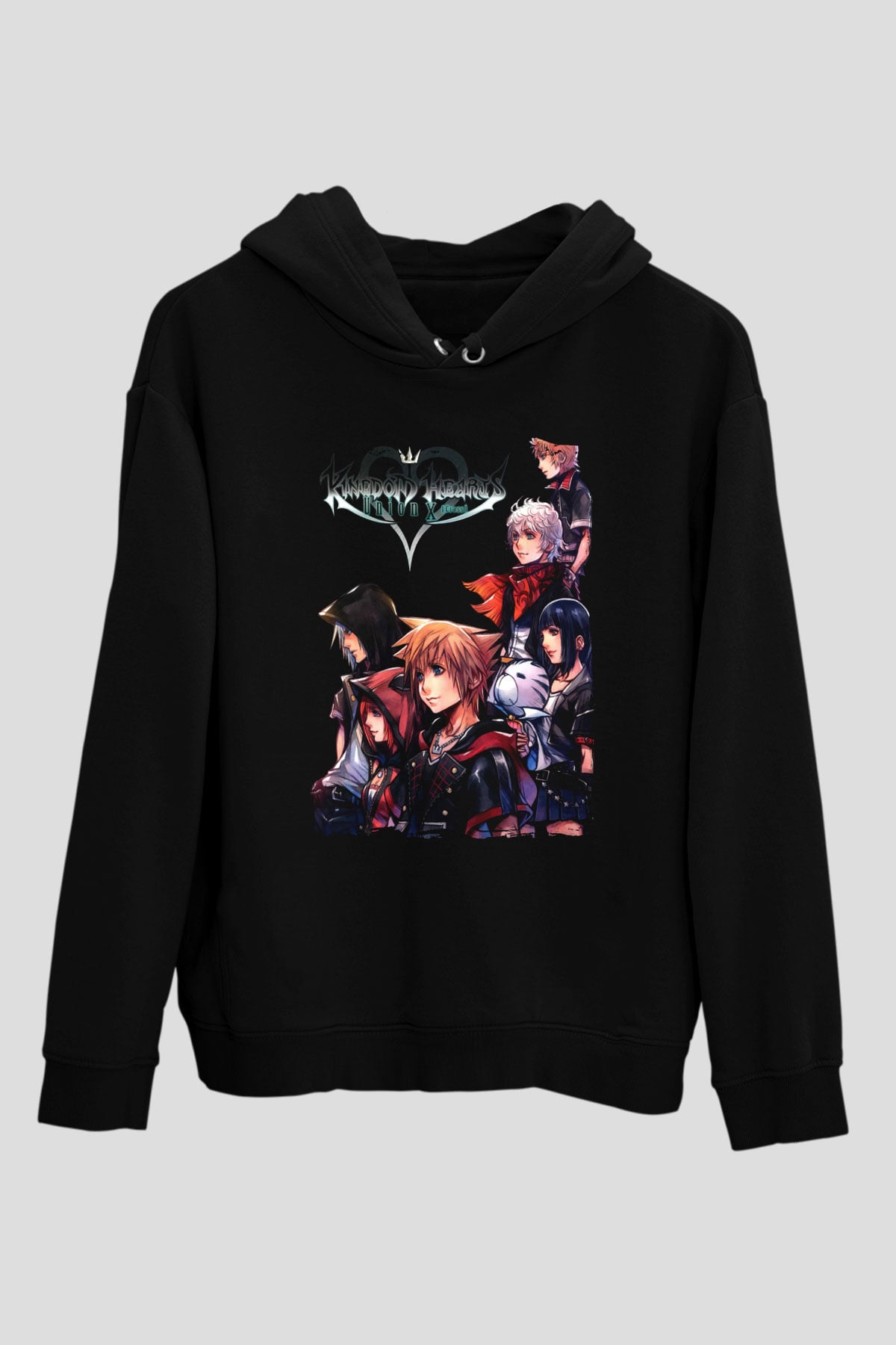 Kingdom Hearts Siyah Unisex Hoodie