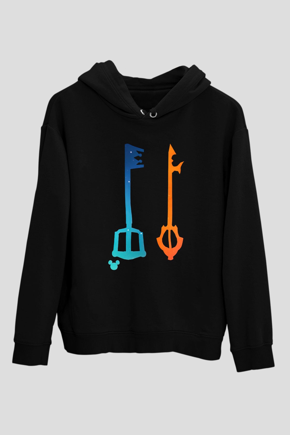 Kingdom Hearts Siyah Unisex Hoodie
