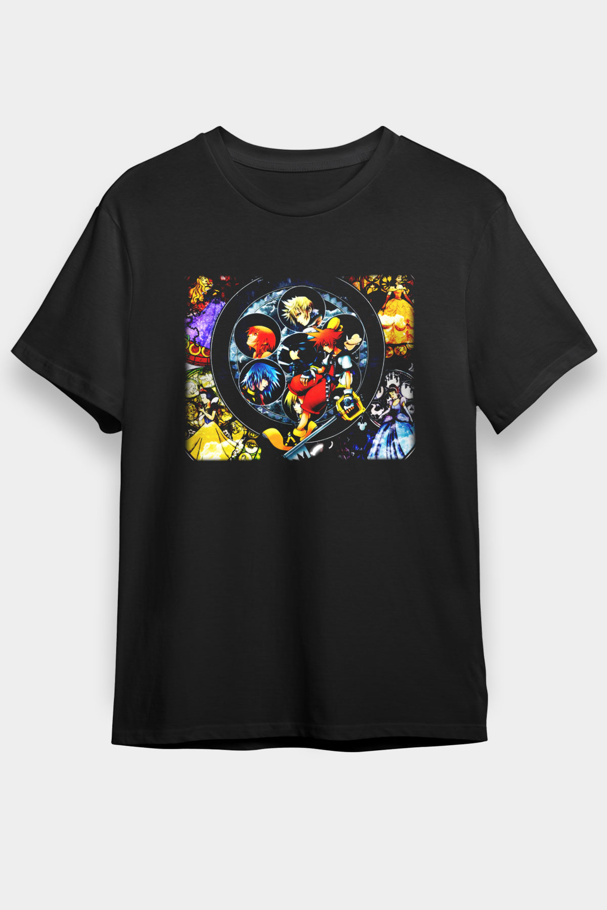 Kingdom Hearts Siyah Unisex Tişört T-Shirt