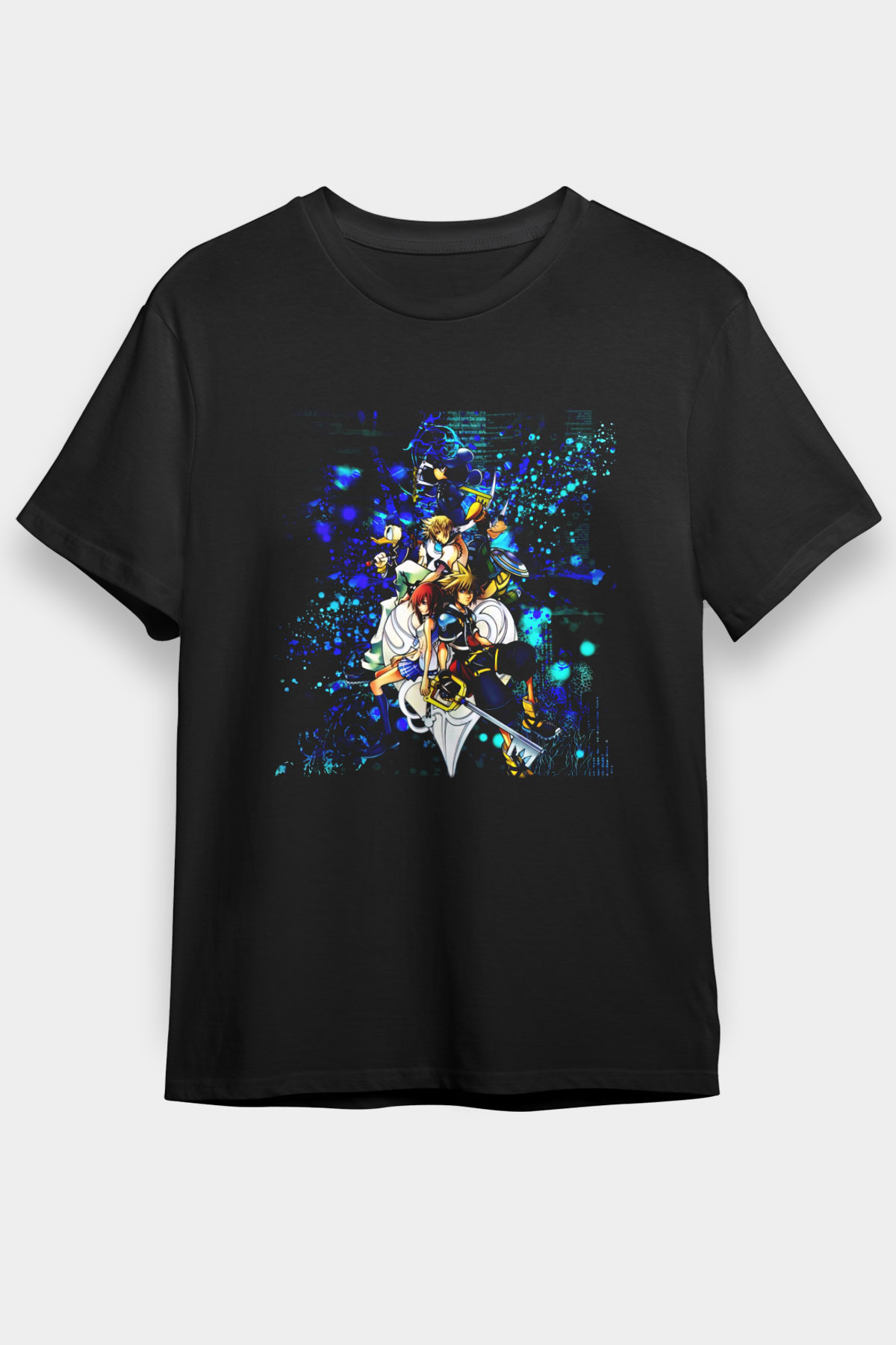 Kingdom Hearts Siyah Unisex Tişört T-Shirt