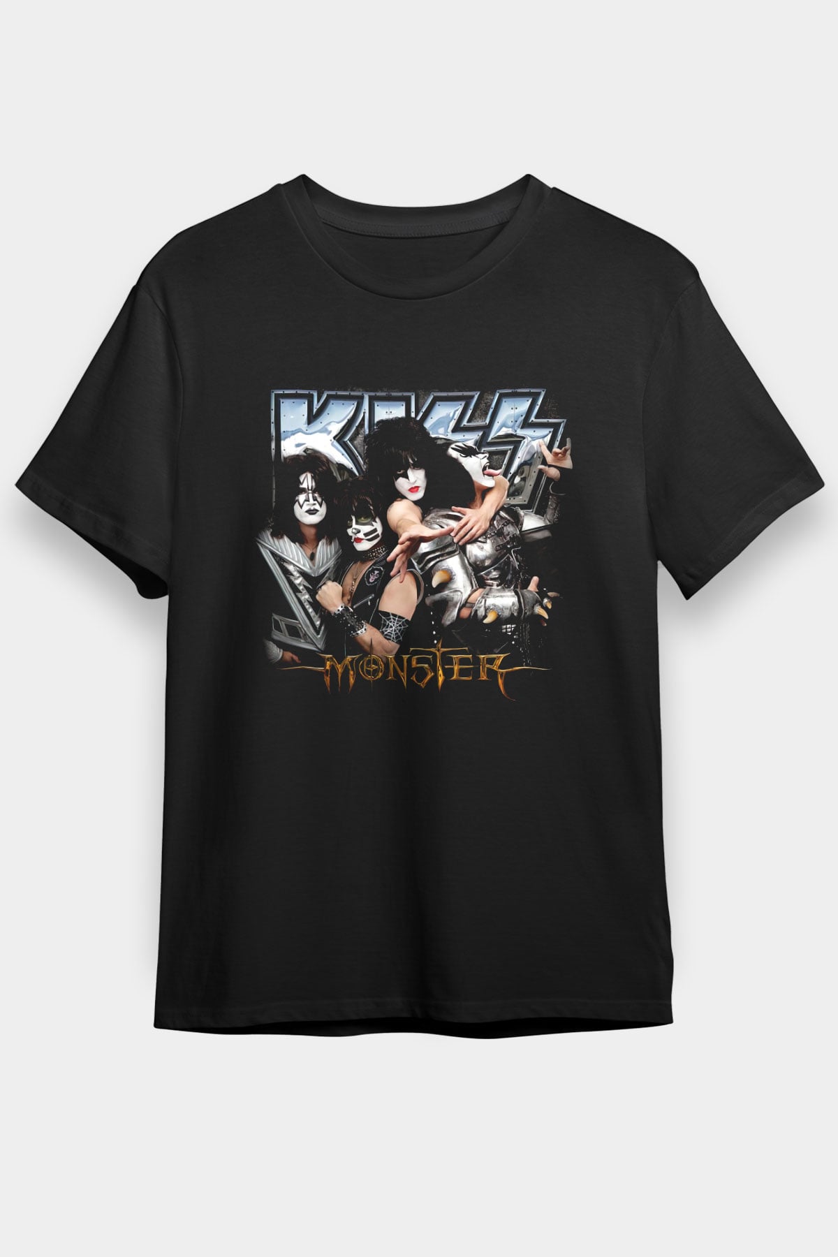 Kiss Siyah Unisex Tişört T-Shirt - TişörtFabrikası