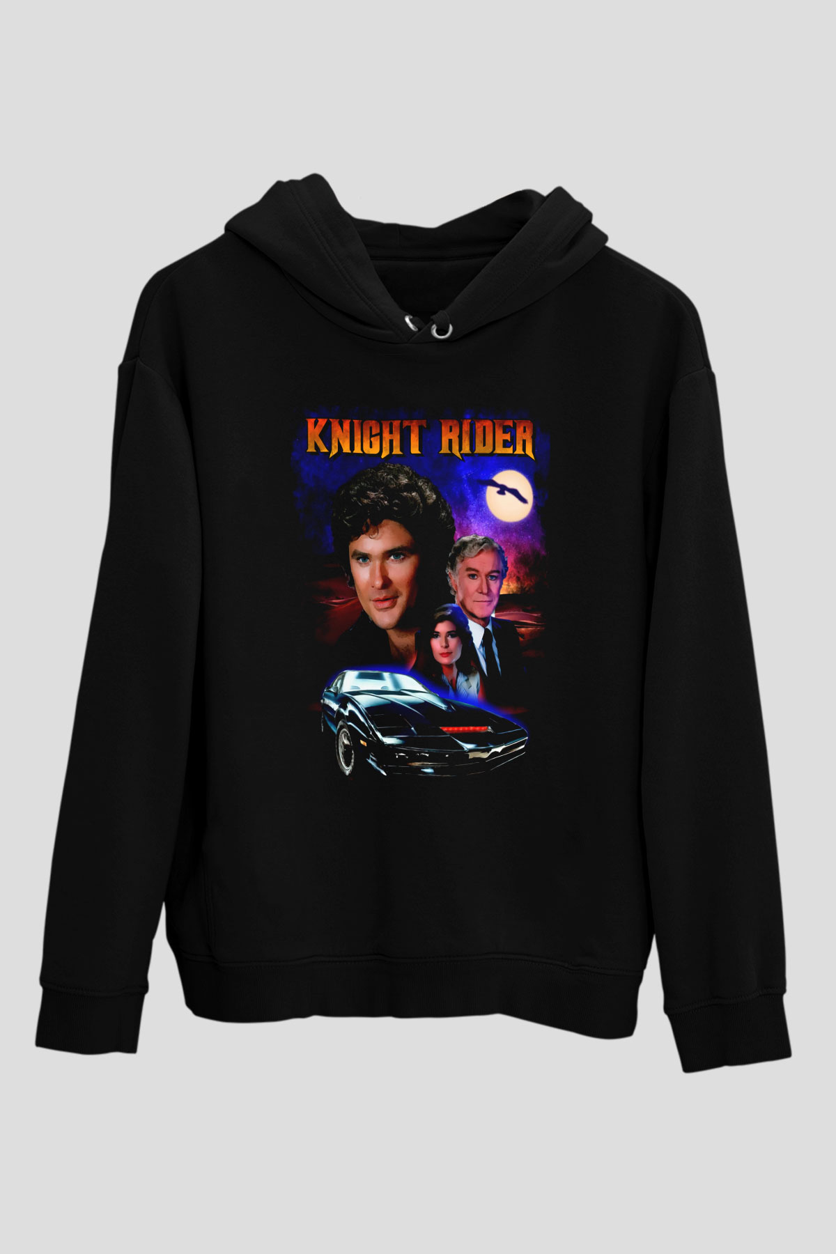 Knight Rider Siyah Unisex Hoodie