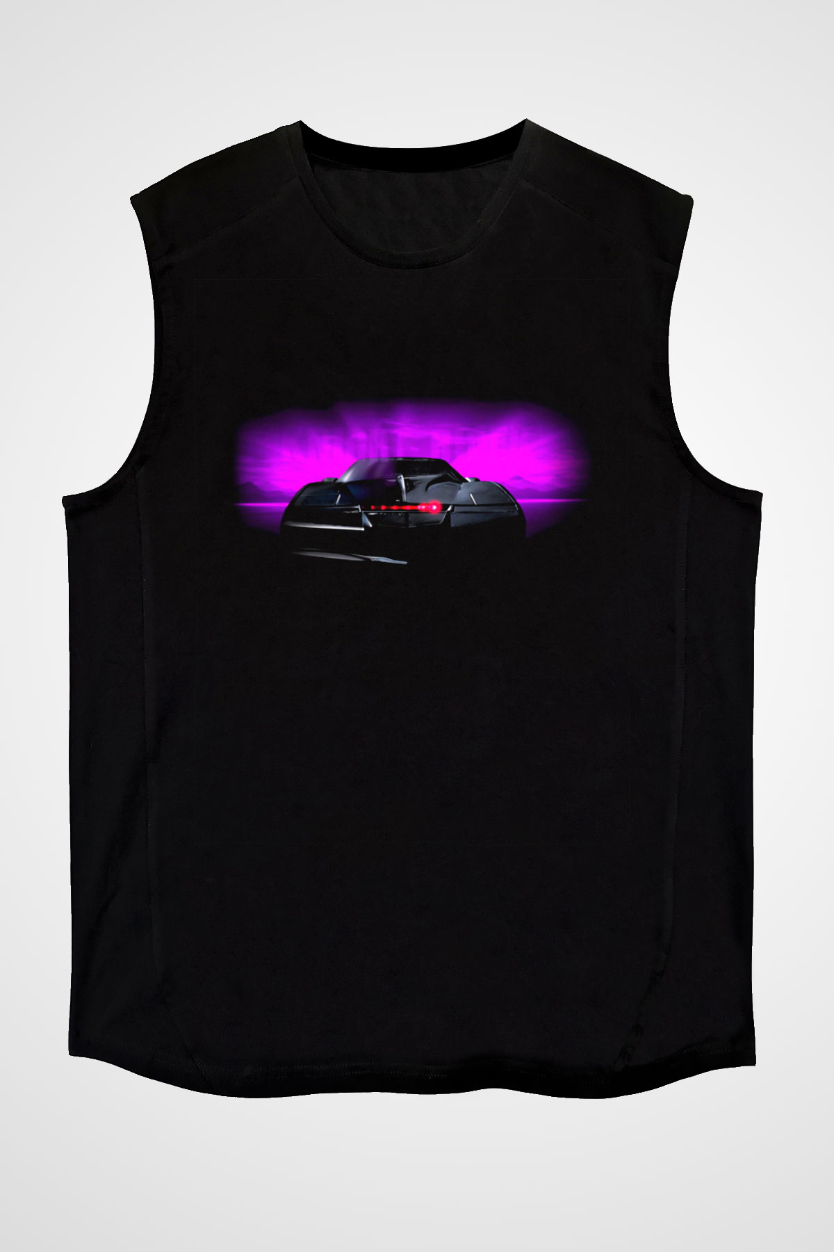 Knight Rider Siyah Unisex Kolsuz Tişört