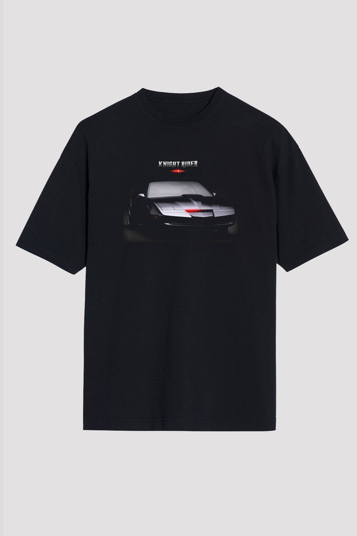 Knight Rider Siyah Unisex Oversize Tişört