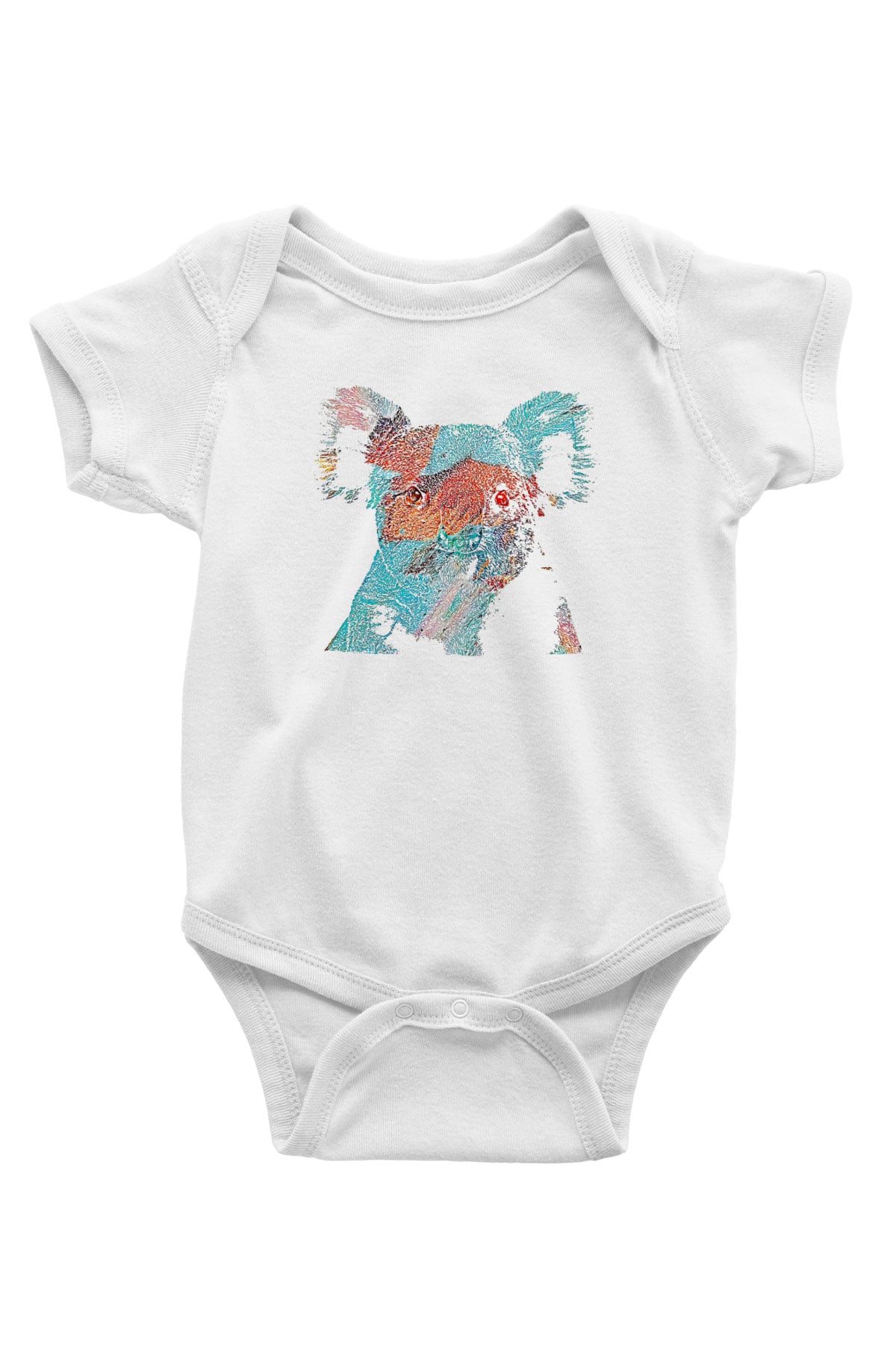 Koala Baskılı Beyaz Unisex Bebek Body - Zıbın