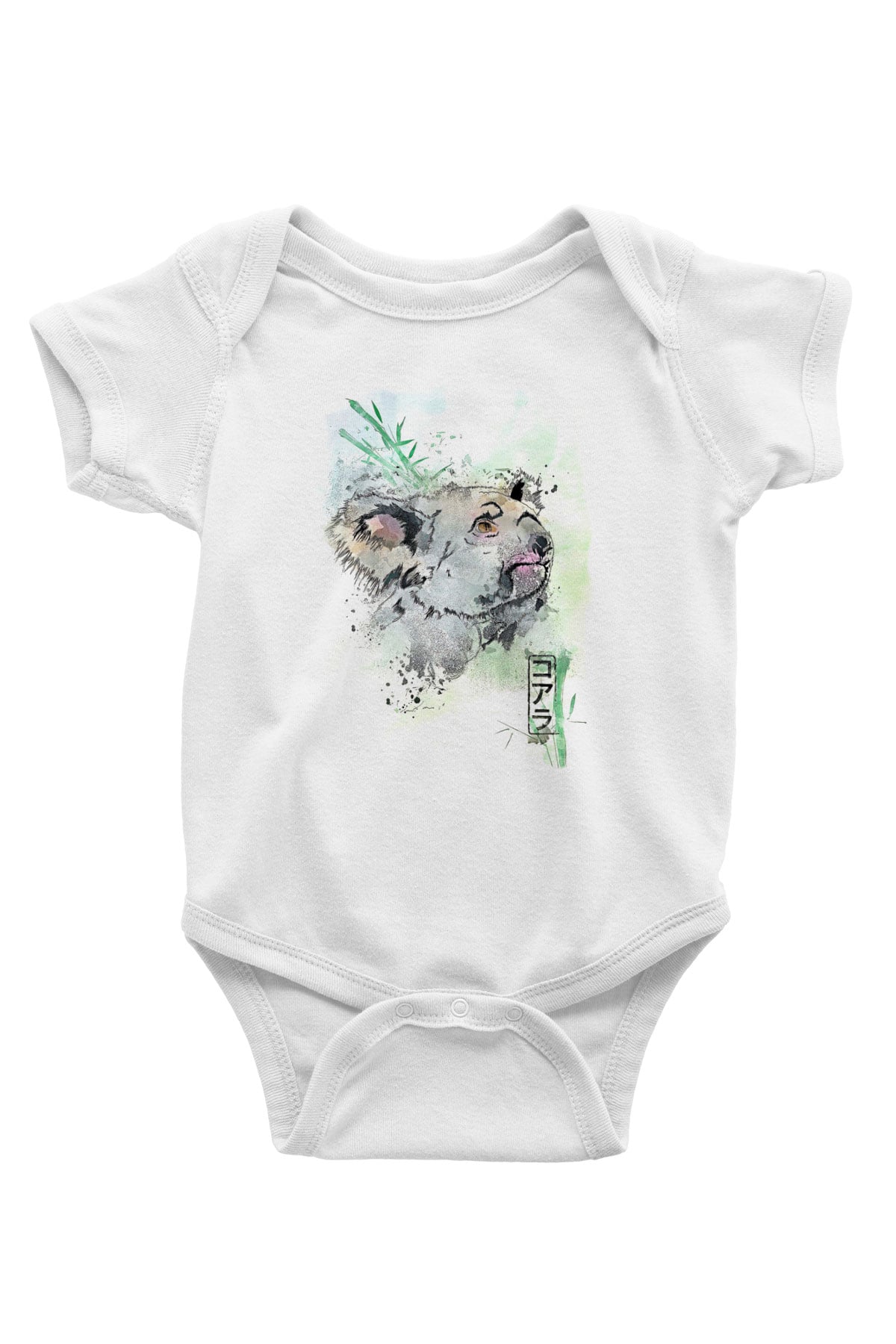 Koala Baskılı Beyaz Unisex Bebek Body - Zıbın
