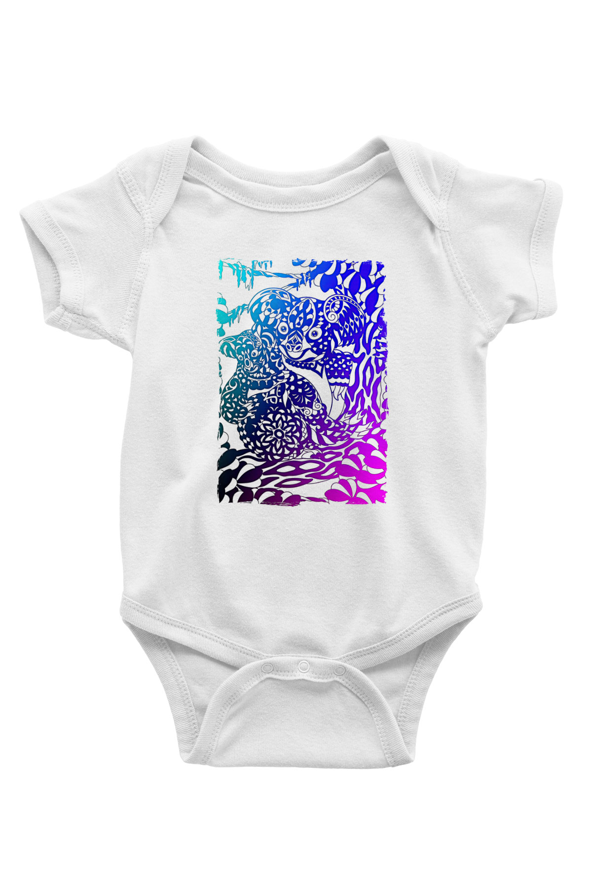 Koala Baskılı Beyaz Unisex Bebek Body - Zıbın