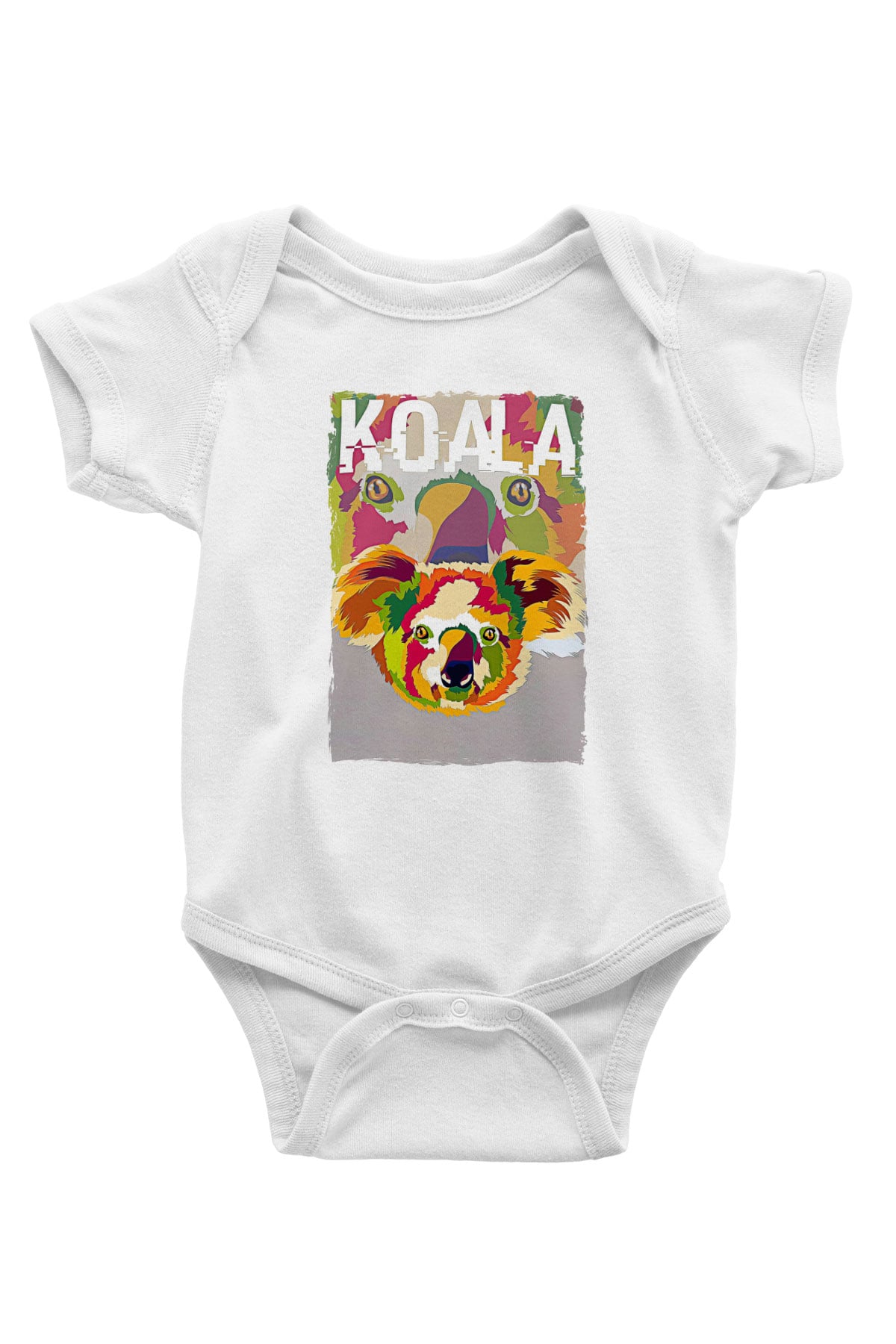 Koala Baskılı Beyaz Unisex Bebek Body - Zıbın