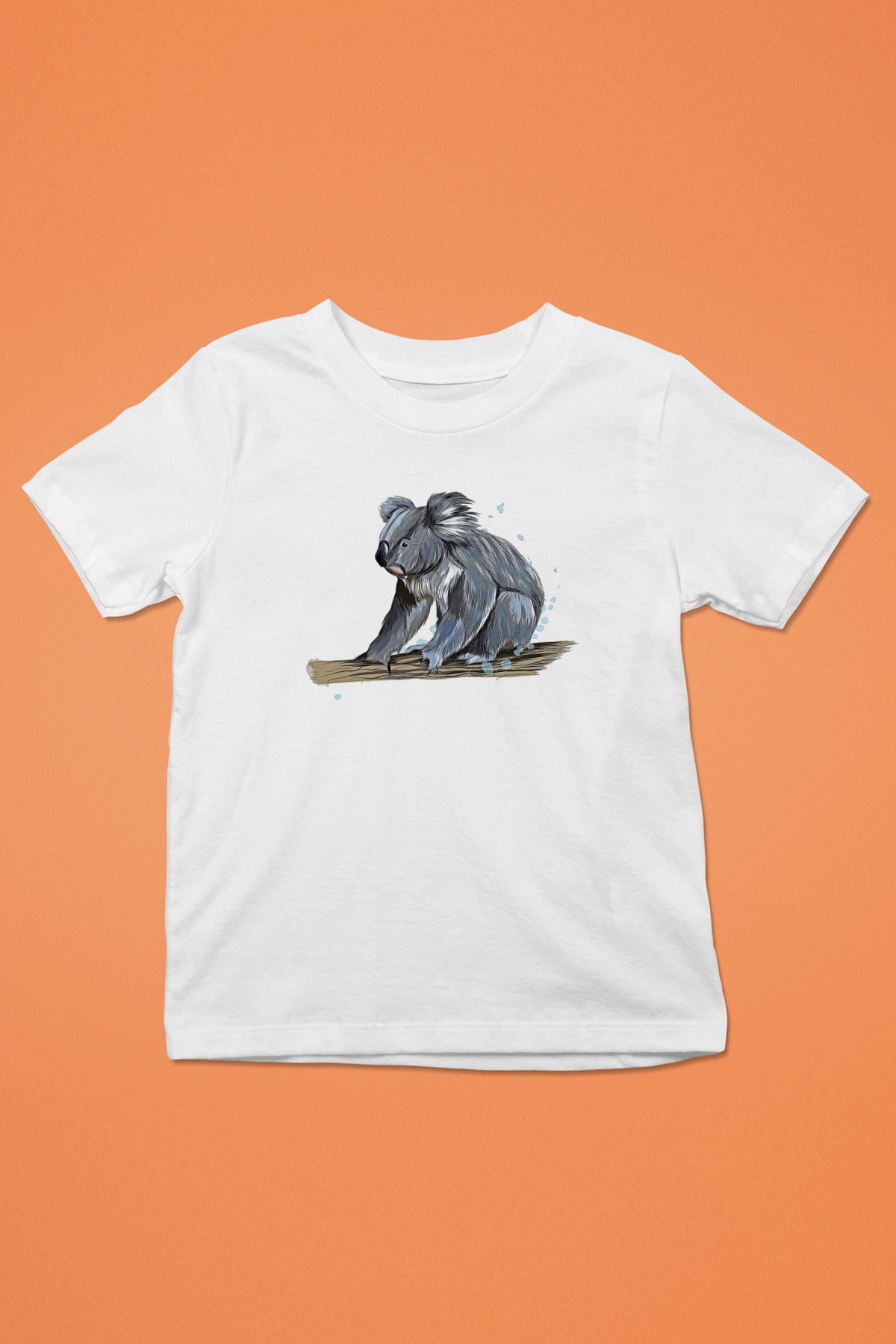 Koala Baskılı Beyaz Unisex Beyaz Çocuk Tişört - Tshirt