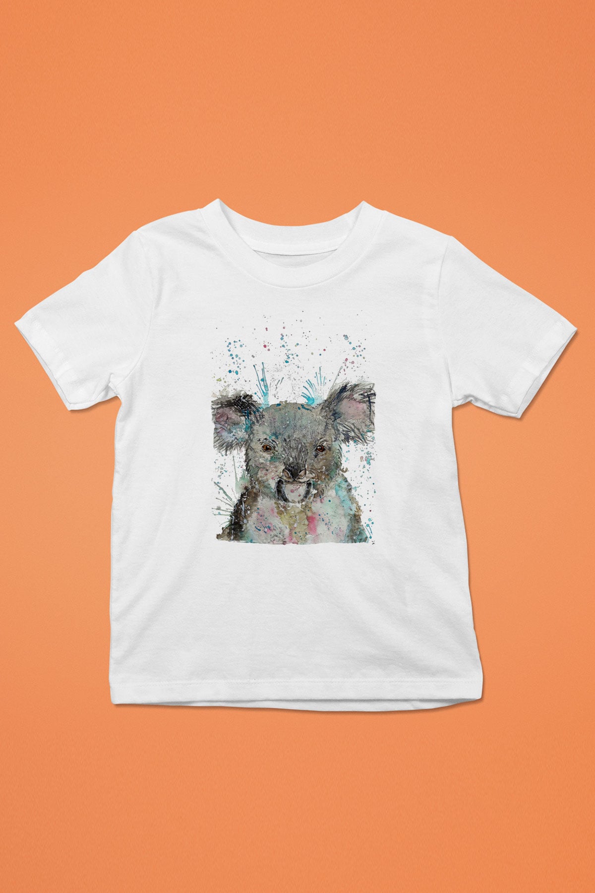 Koala Baskılı Beyaz Unisex Beyaz Çocuk Tişört - Tshirt