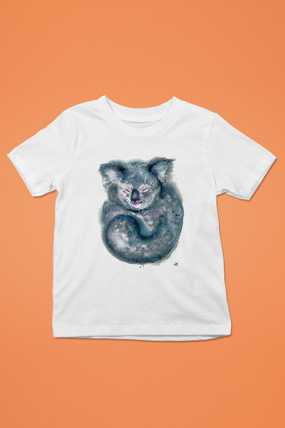 Koala Baskılı Beyaz Unisex Beyaz Çocuk Tişört - Tshirt
