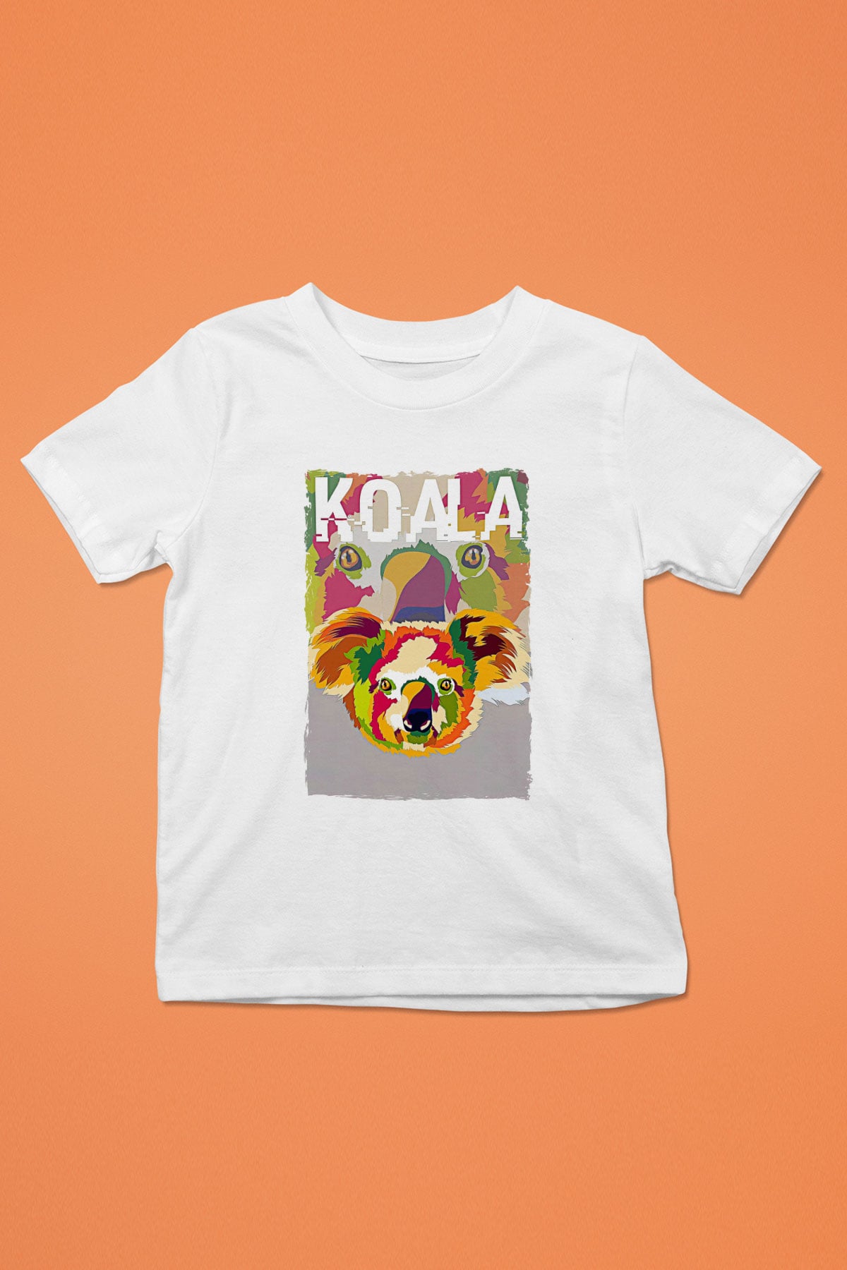 Koala Baskılı Beyaz Unisex Beyaz Çocuk Tişört - Tshirt