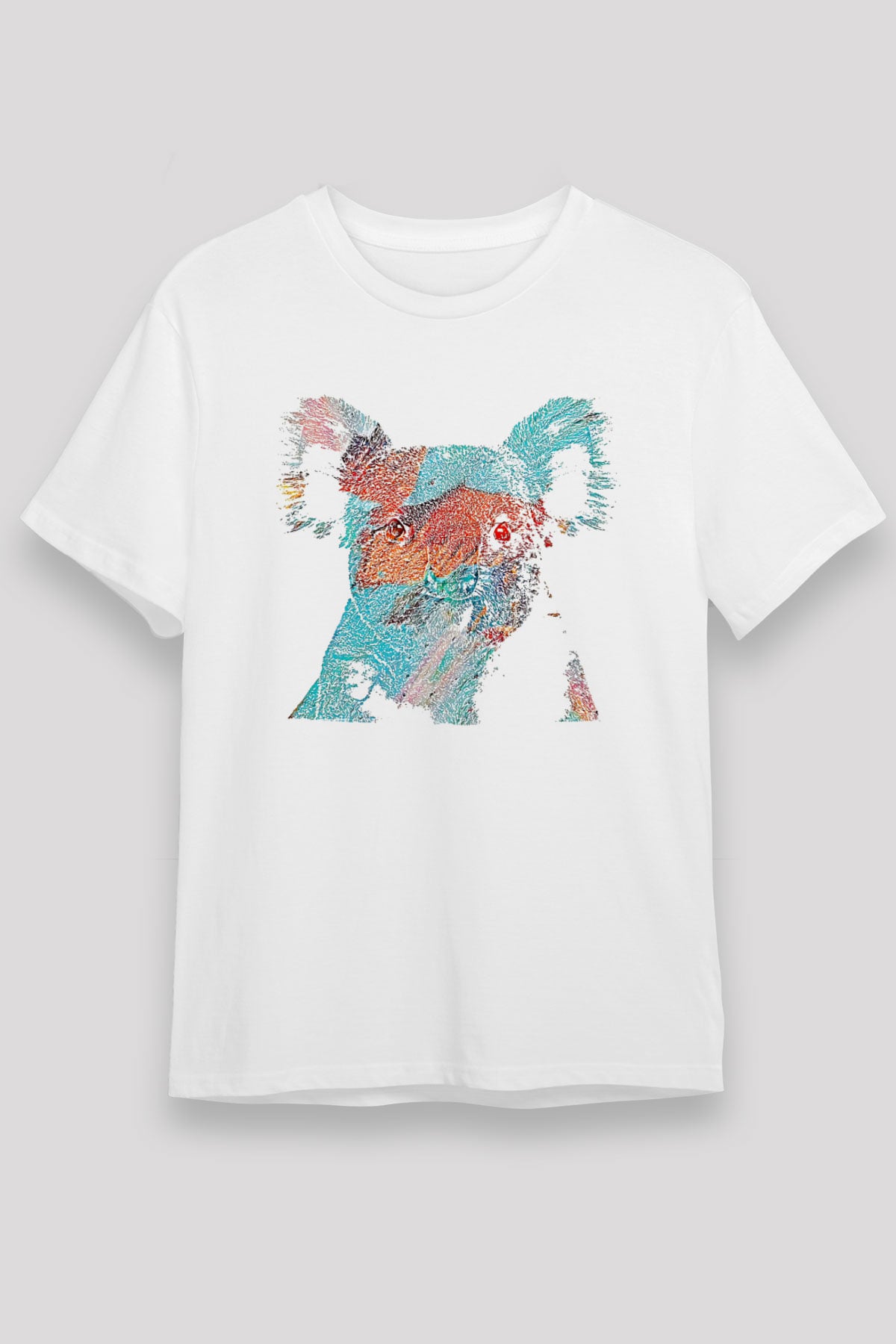 Koala Unisex Baskılı Beyaz Tişört - Tshirt