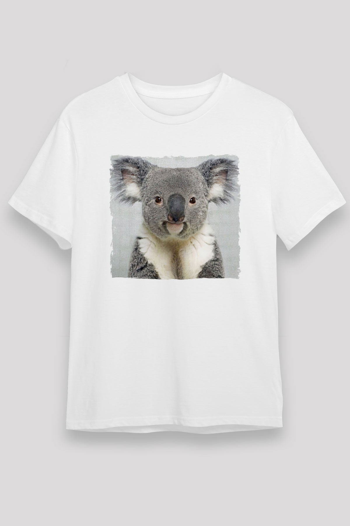 Koala Unisex Baskılı Beyaz Tişört - Tshirt