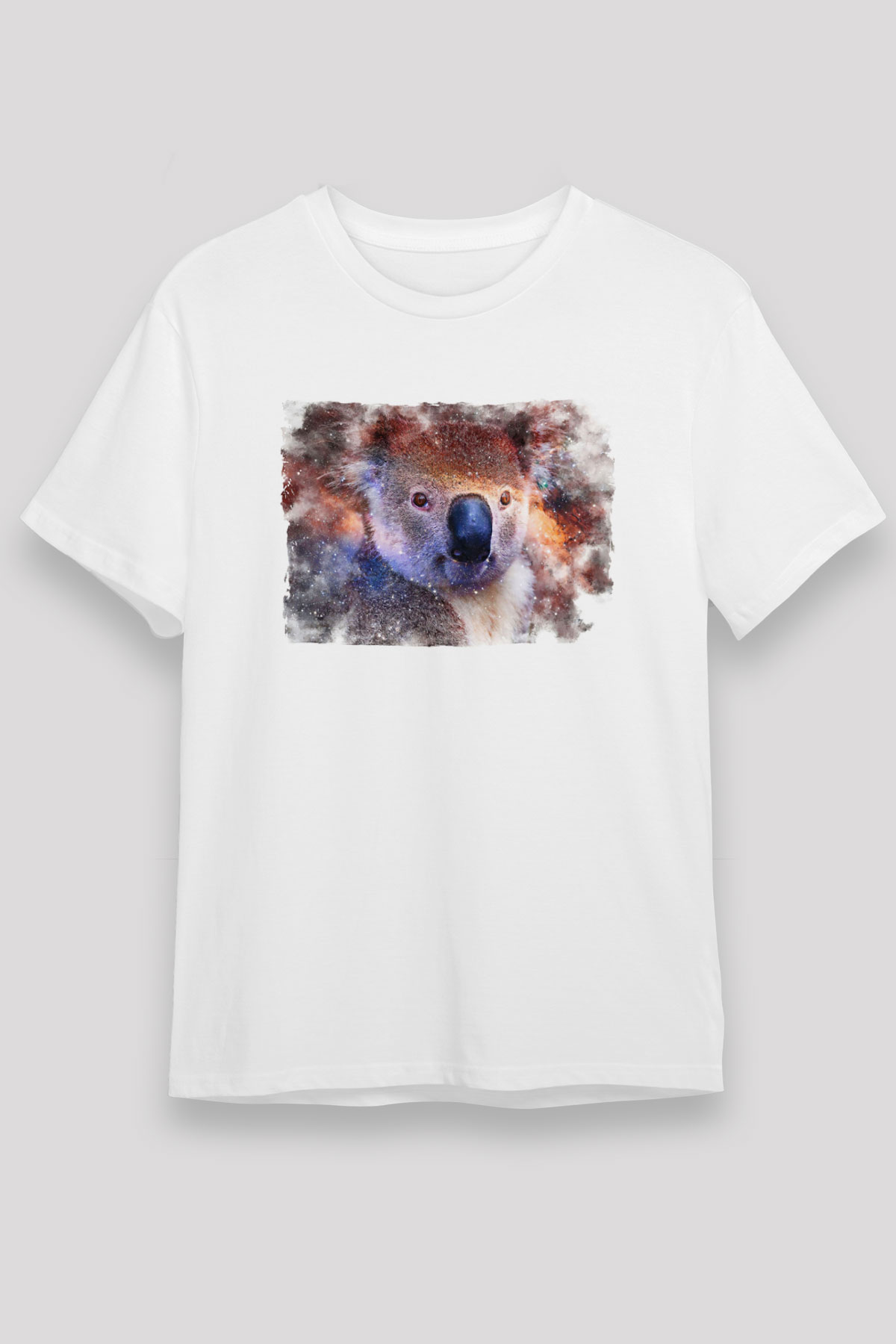 Koala Unisex Baskılı Beyaz Tişört - Tshirt