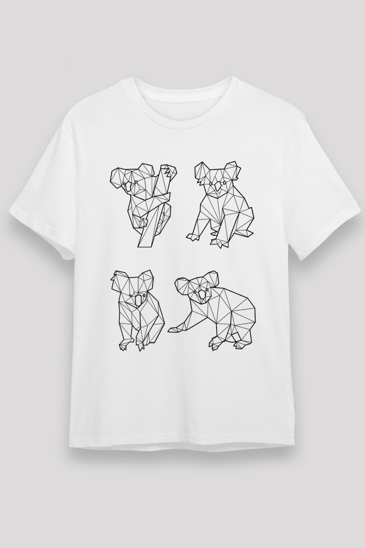 Koala Unisex Baskılı Beyaz Tişört - Tshirt