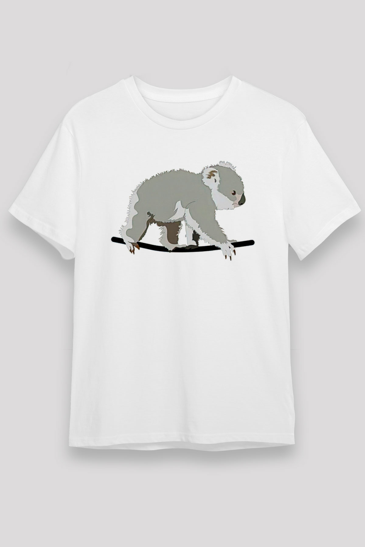 Koala Unisex Baskılı Beyaz Tişört - Tshirt