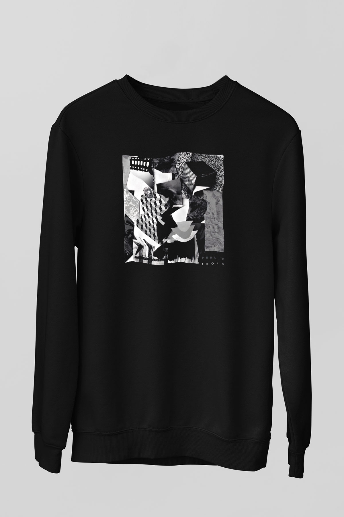 Kolaj Siyah Unisex Sweatshirt
