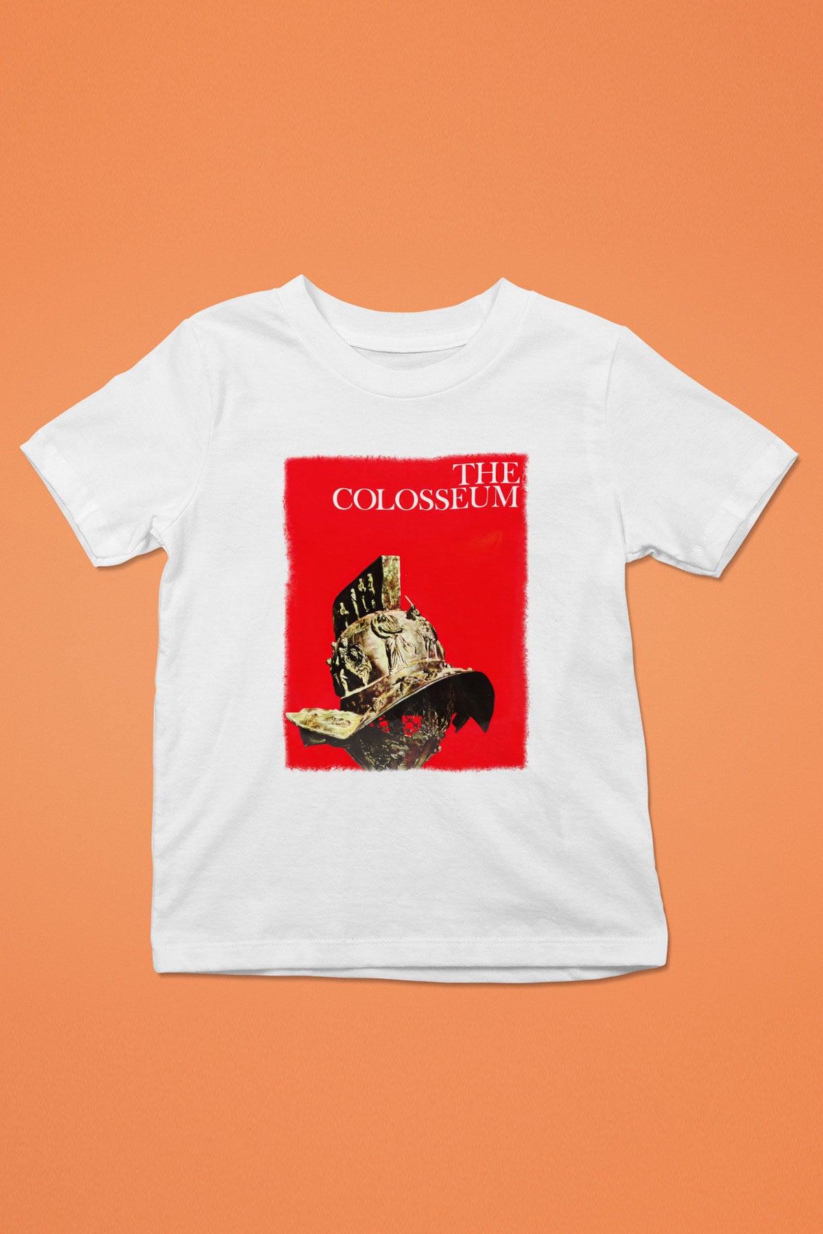 Kolezyum Baskılı Beyaz Unisex Çocuk Tişört