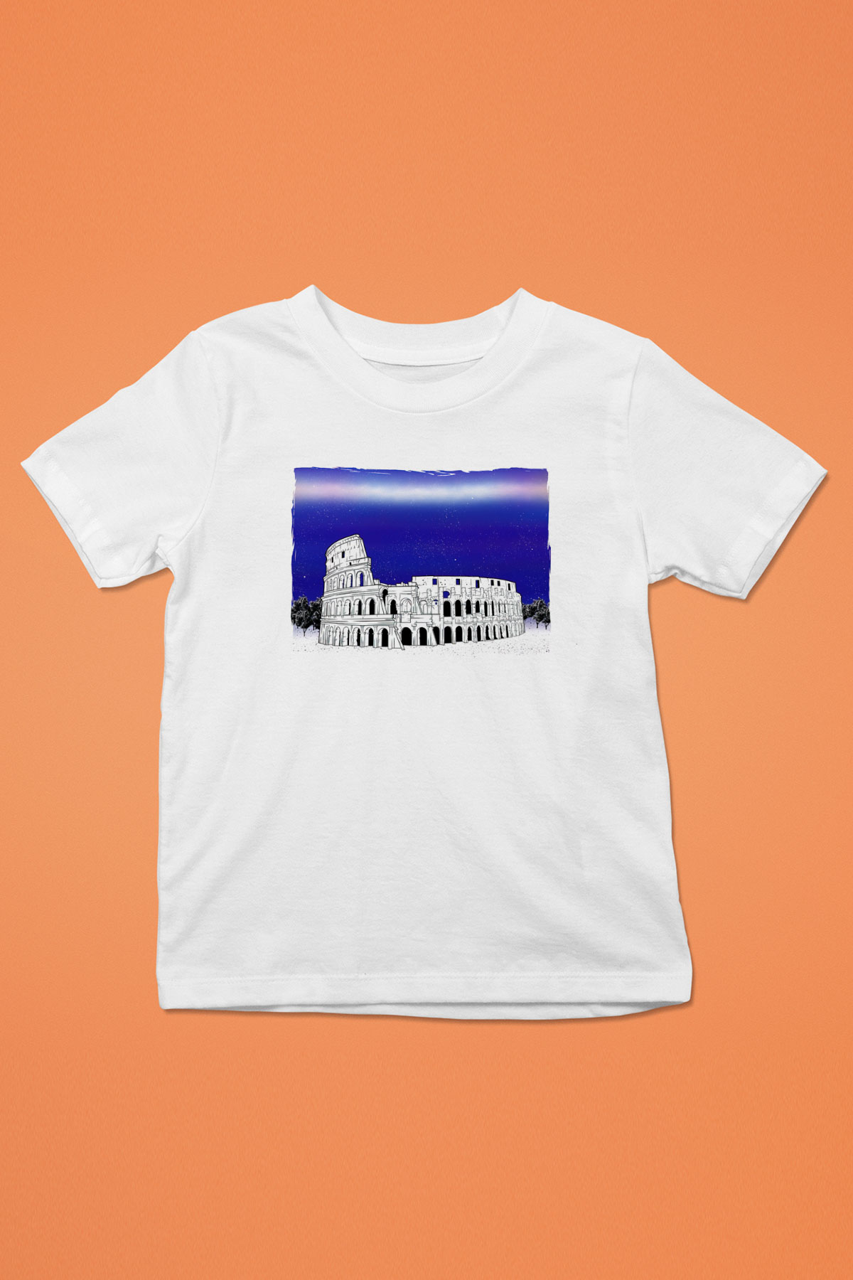 Kolezyum Beyaz Unisex Çocuk Tişört