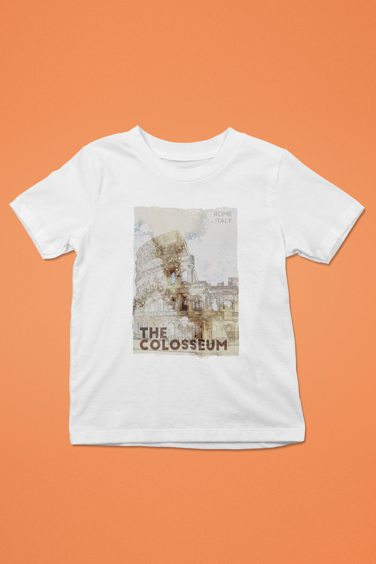 Kolezyum Beyaz Unisex Çocuk Tişört