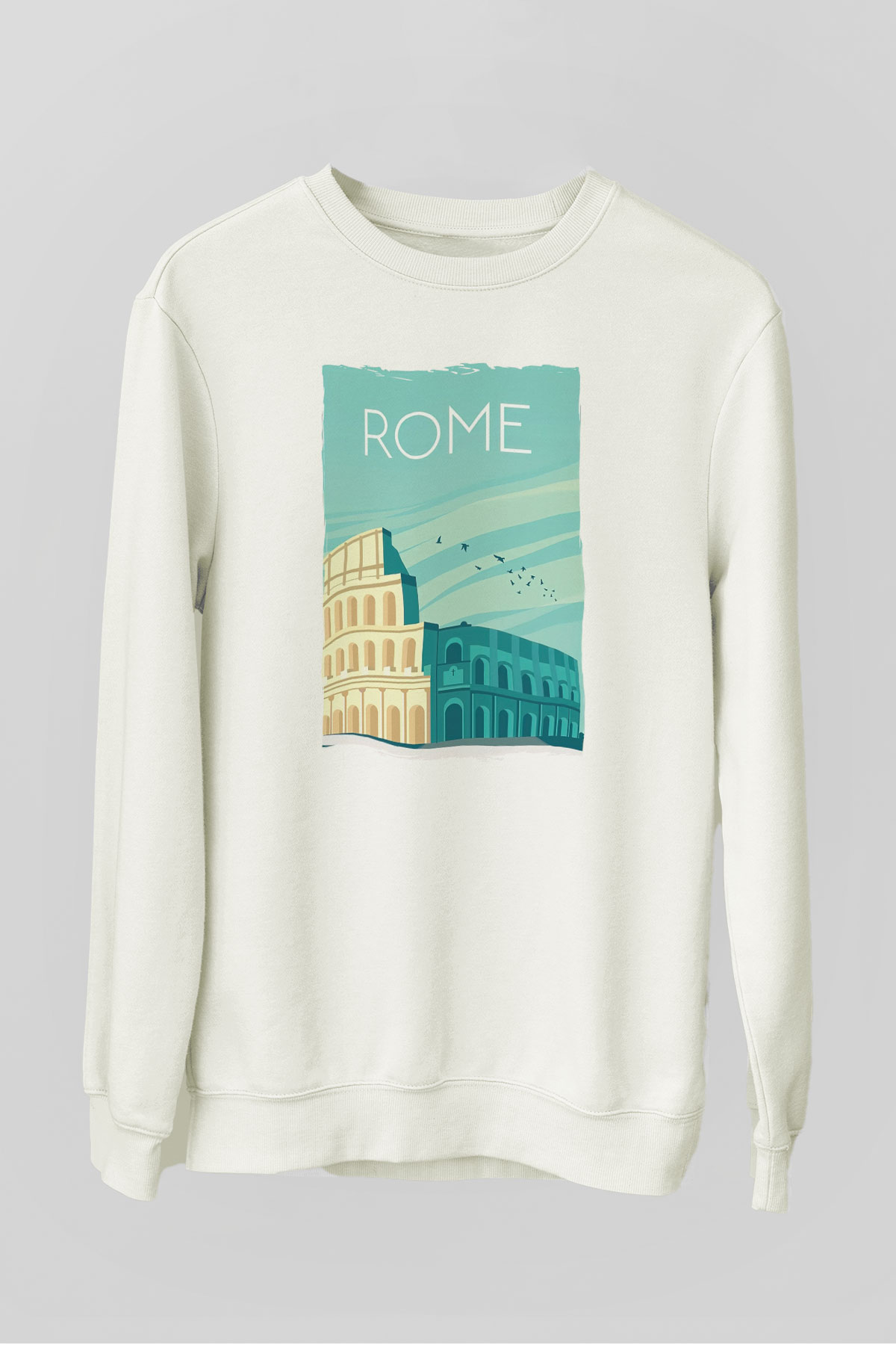 Kolezyum Beyaz Unisex Sweatshirt