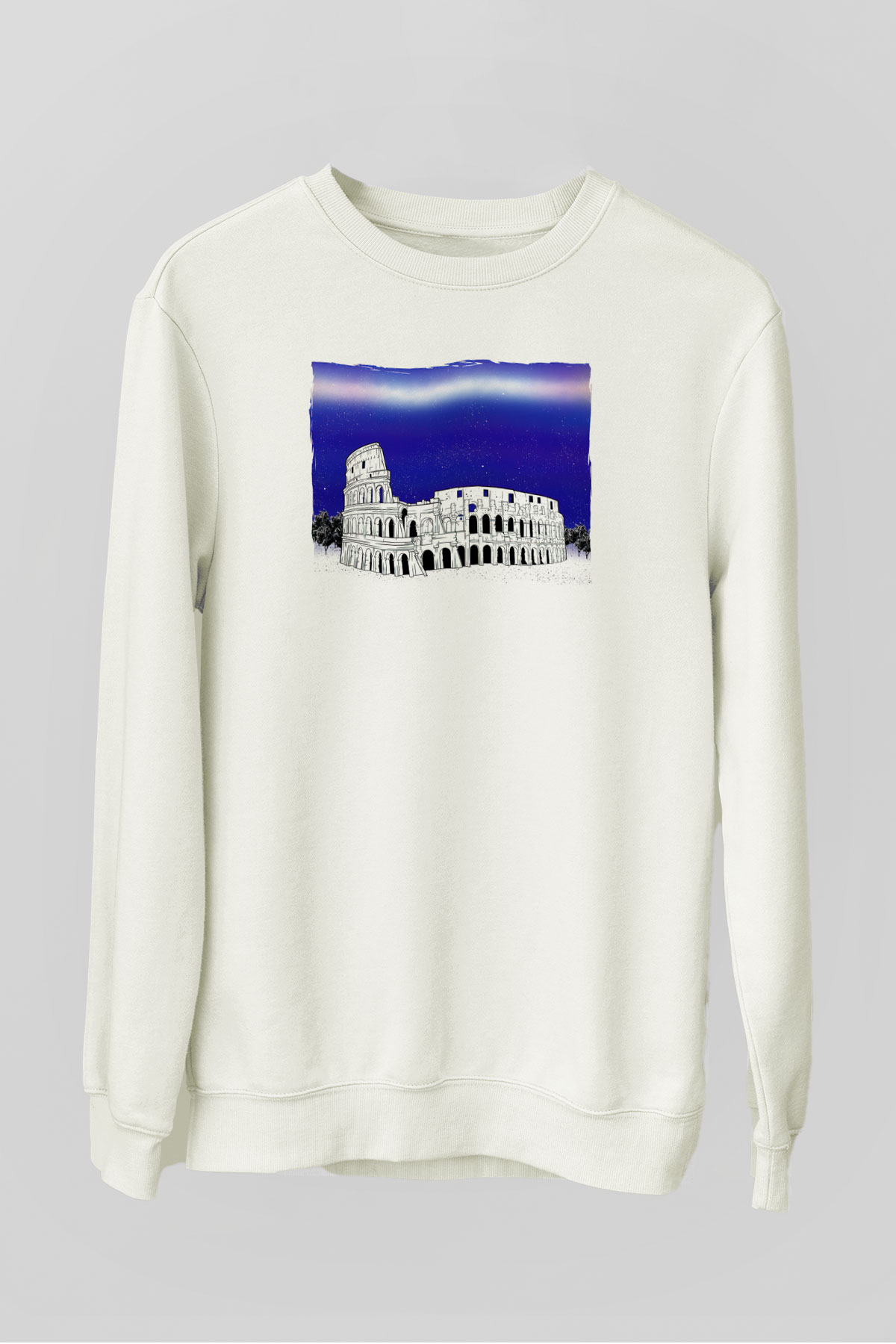 Kolezyum Beyaz Unisex Sweatshirt