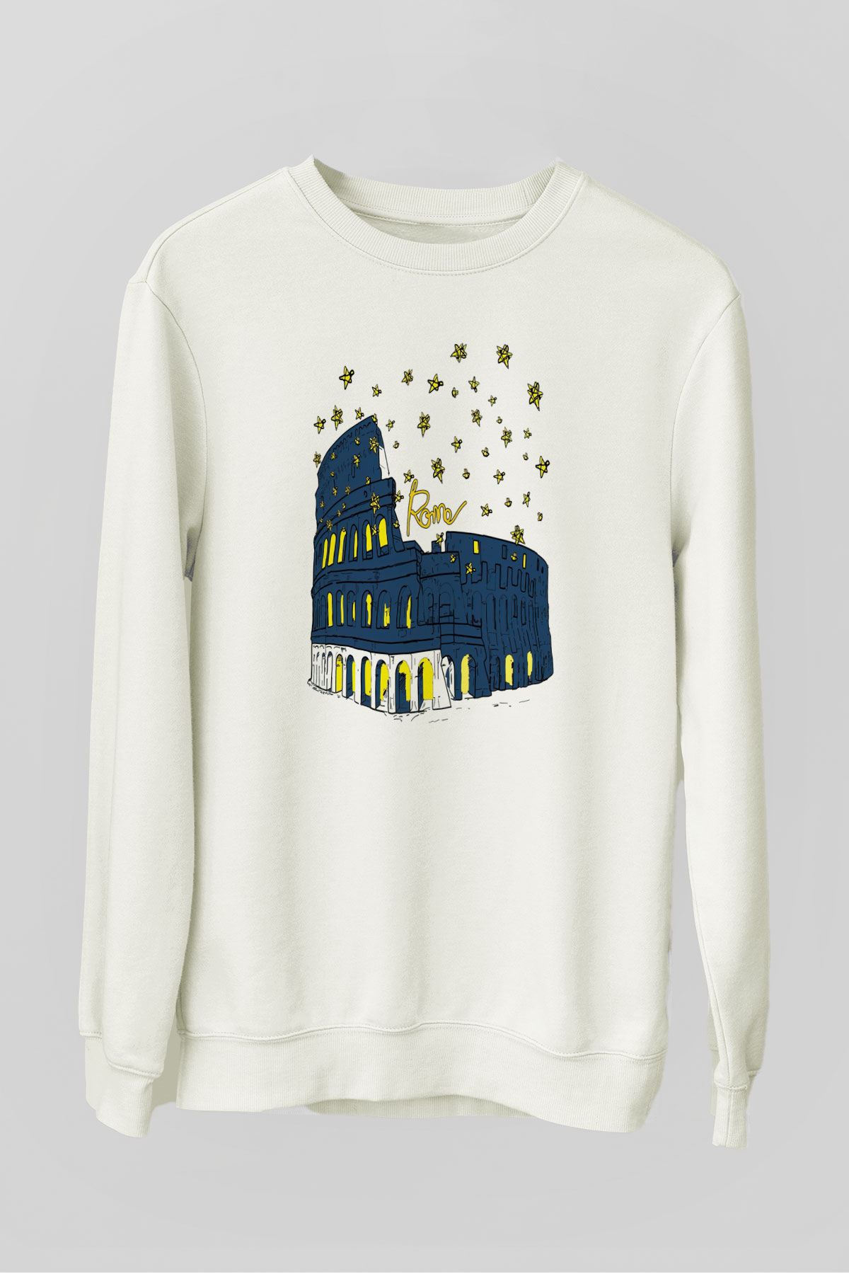 Kolezyum Beyaz Unisex Sweatshirt