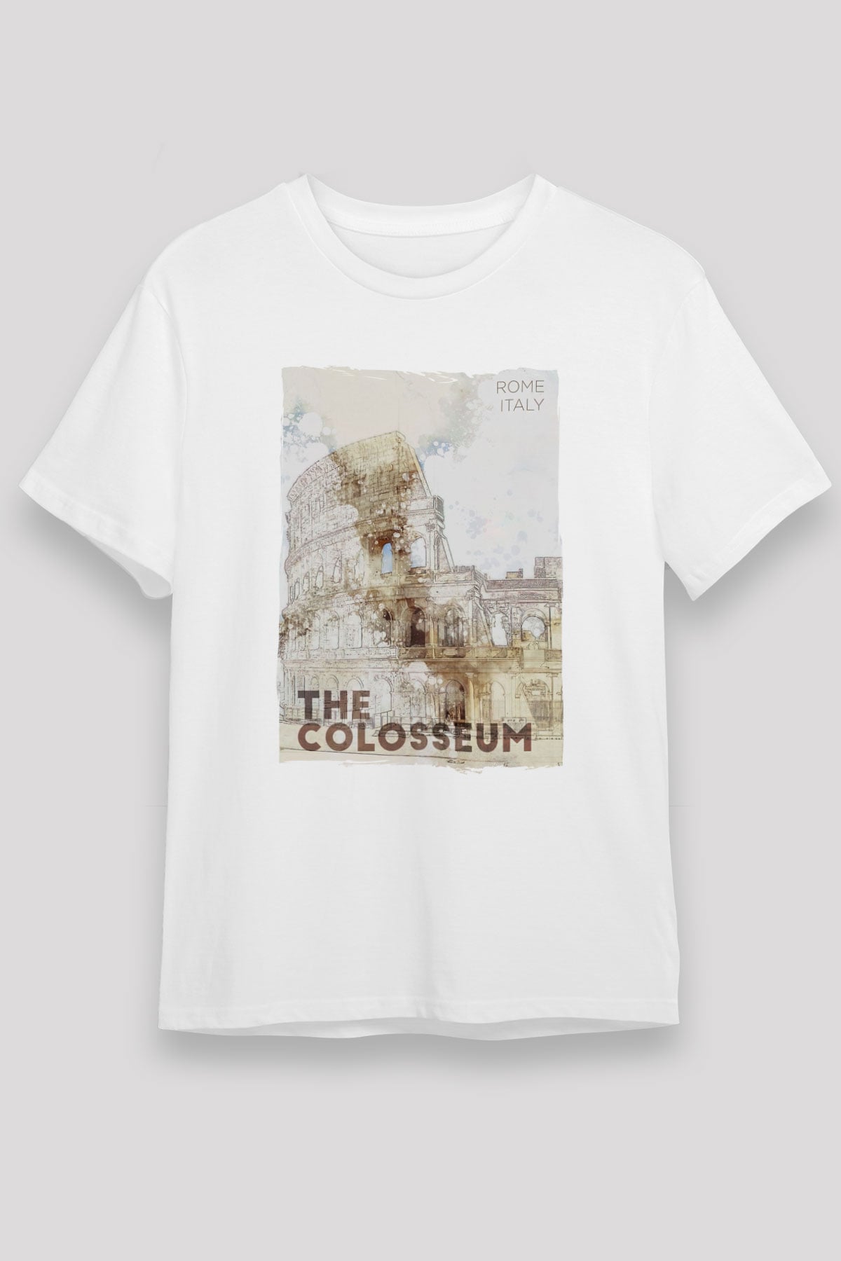 Kolezyum Beyaz Unisex Tişört T-Shirt - TişörtFabrikası