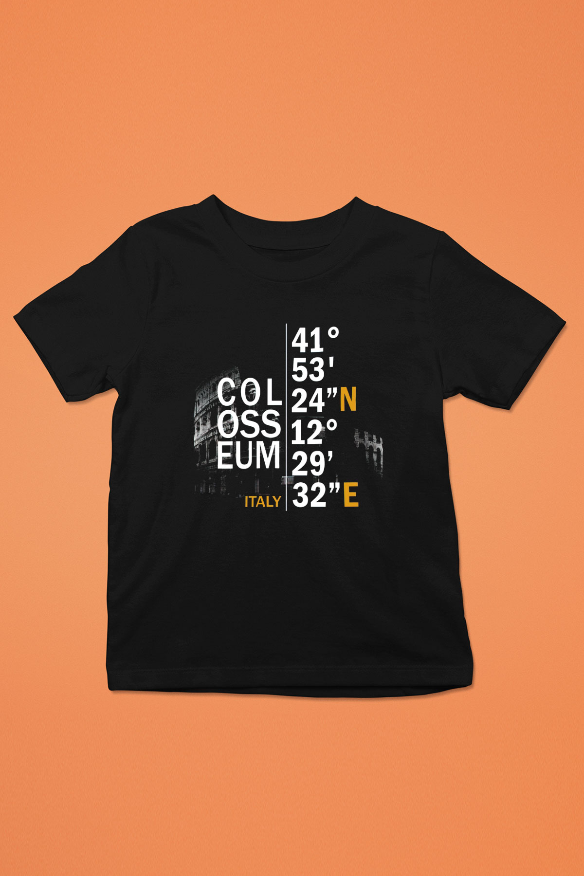 Kolezyum Siyah Unisex Çocuk Tişört