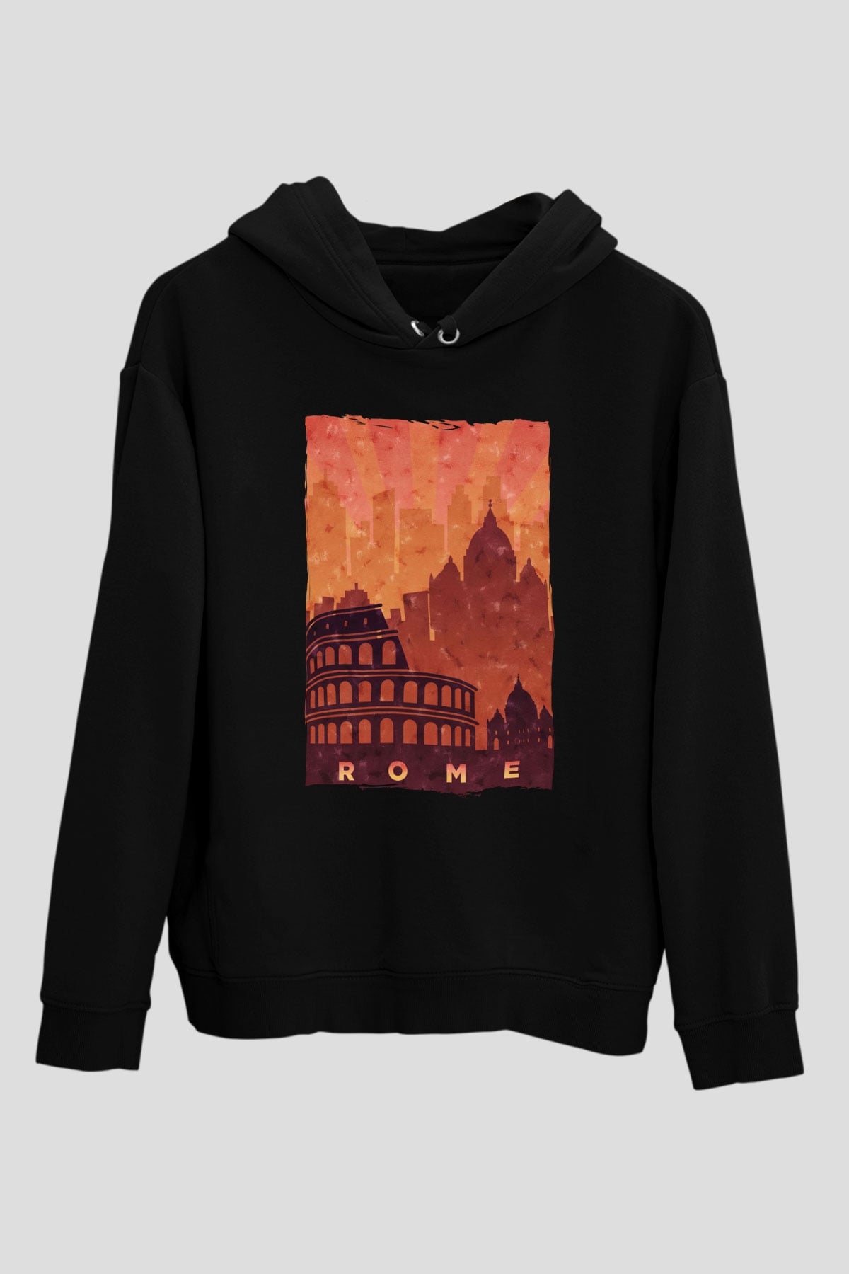 Kolezyum Siyah Unisex Hoodie