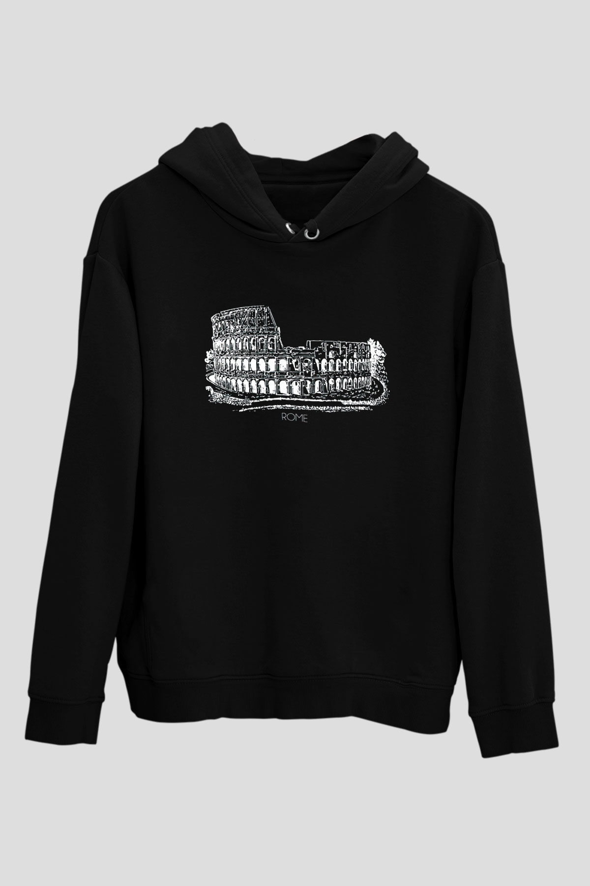 Kolezyum Siyah Unisex Hoodie