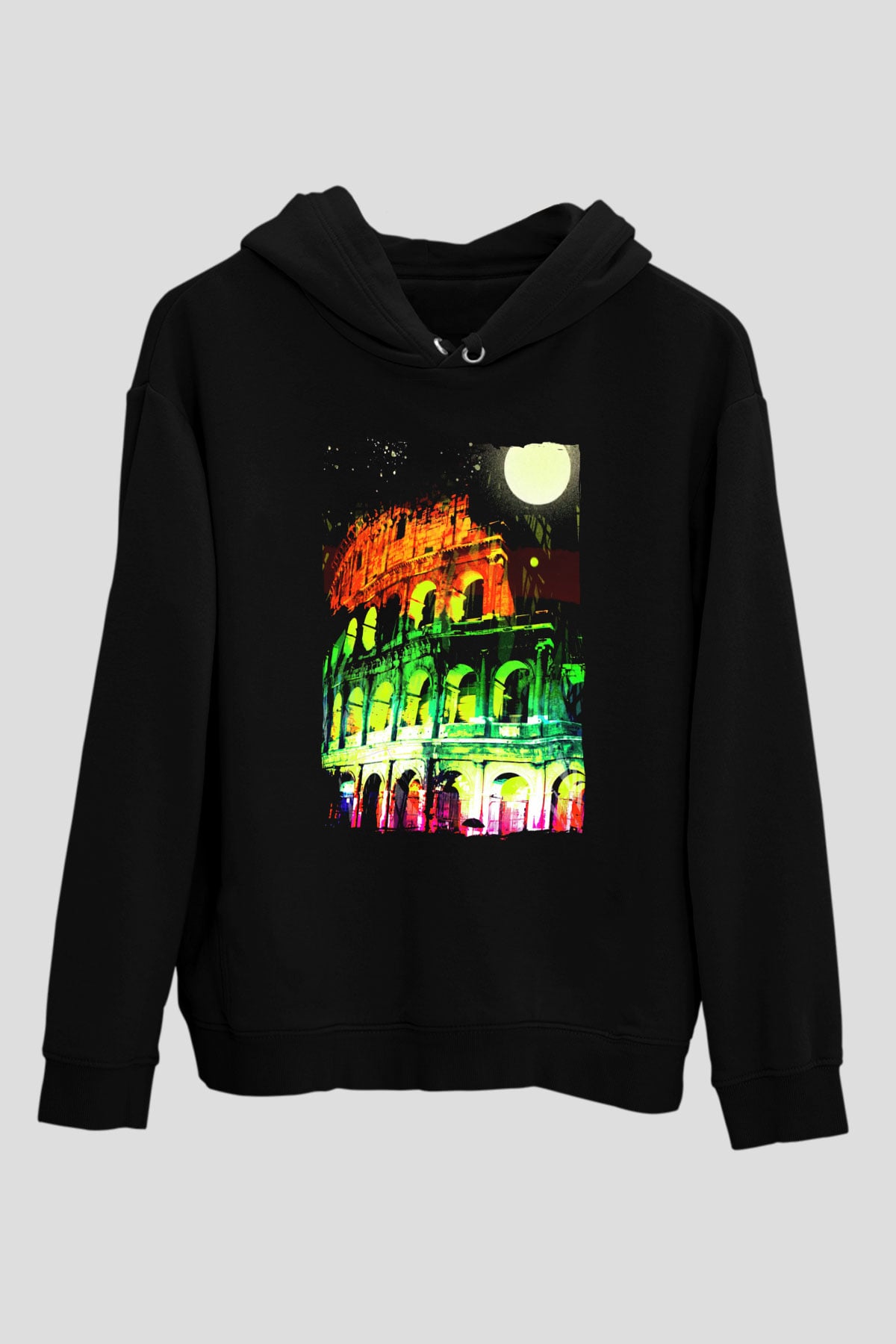 Kolezyum Siyah Unisex Hoodie