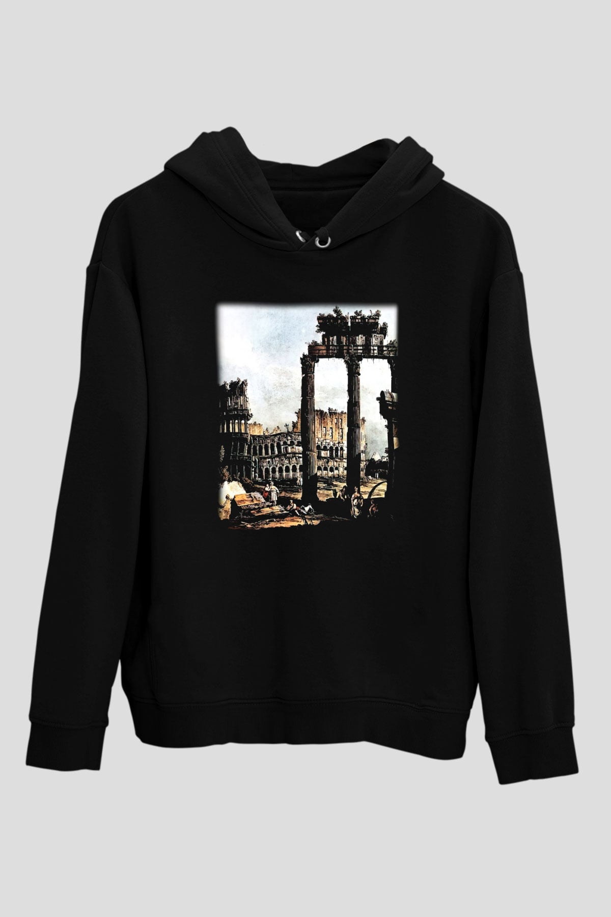 Kolezyum Siyah Unisex Hoodie