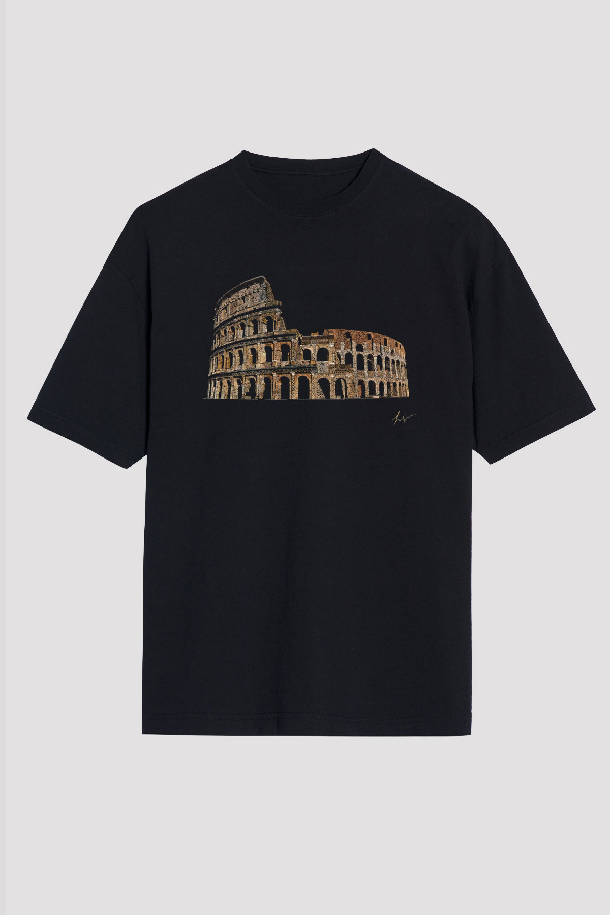 Kolezyum Siyah Unisex Tişört T-Shirt - TişörtFabrikası