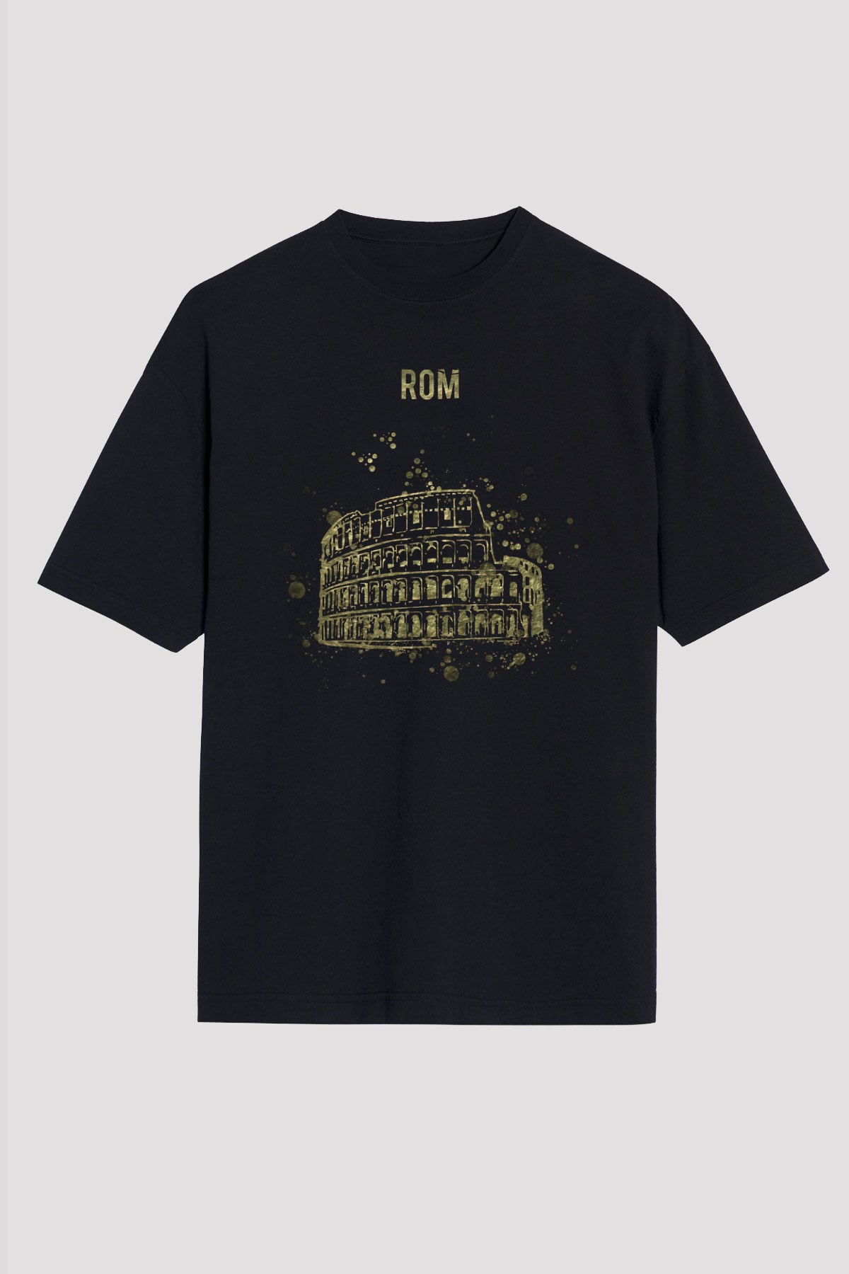 Kolezyum Siyah Unisex Tişört T-Shirt - TişörtFabrikası