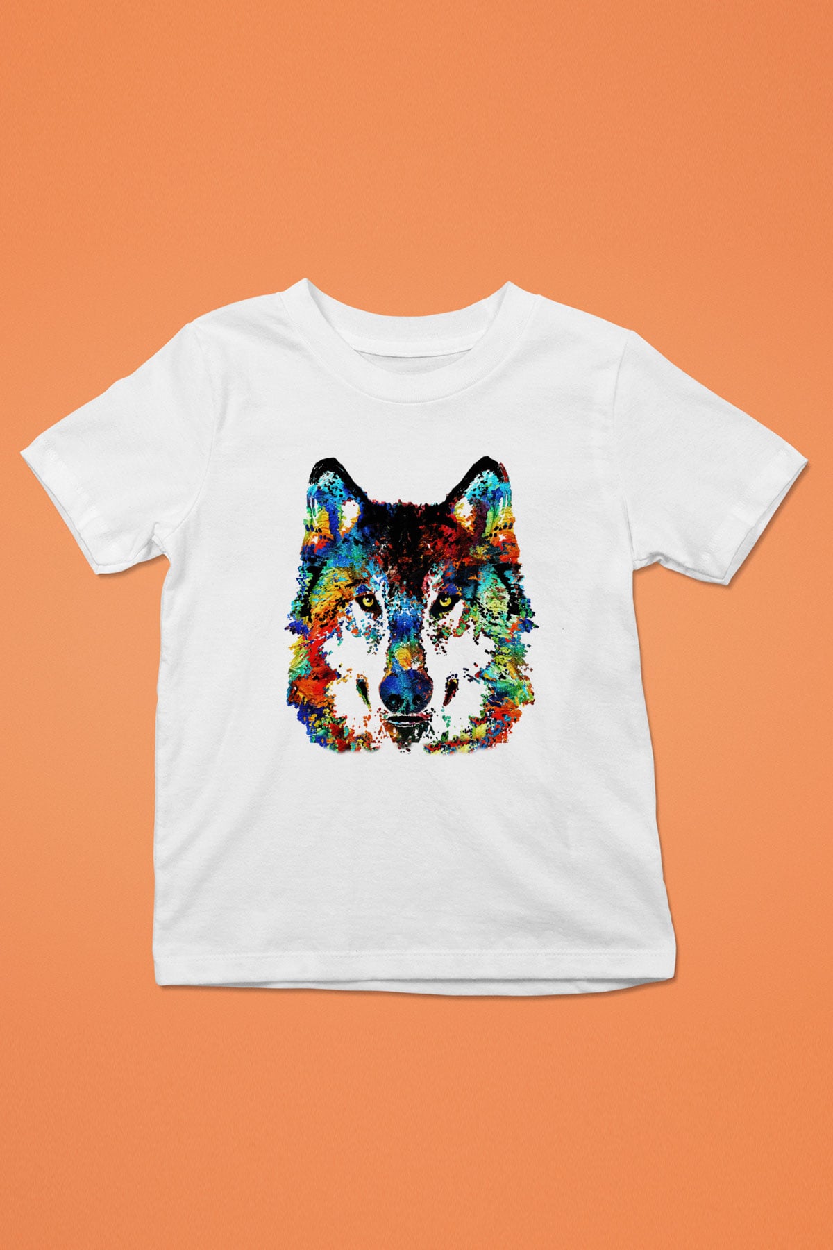 Köpek Baskılı Beyaz Unisex Çocuk Tişört
