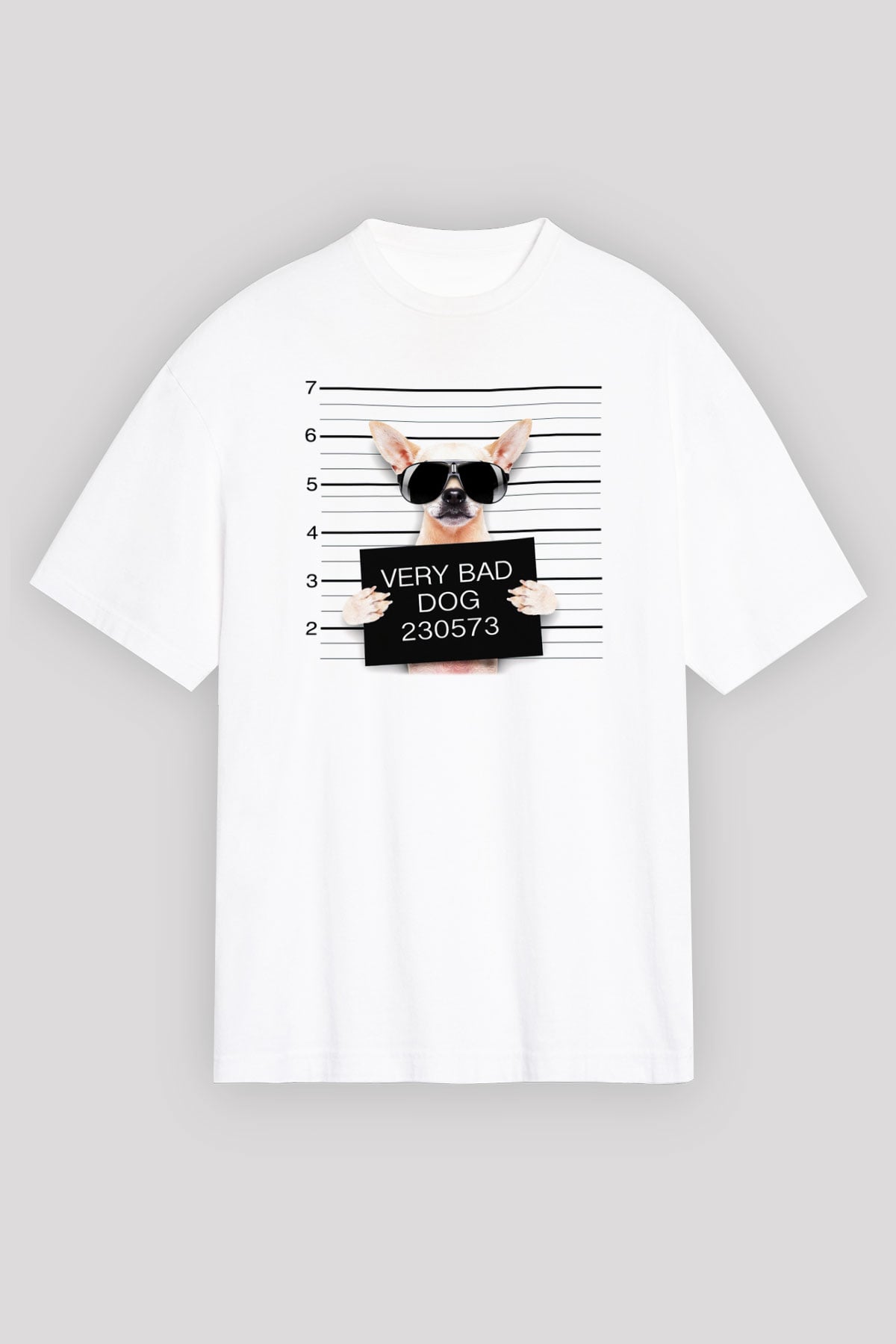 Köpek Beyaz Unisex Oversize Tişört T-Shirt