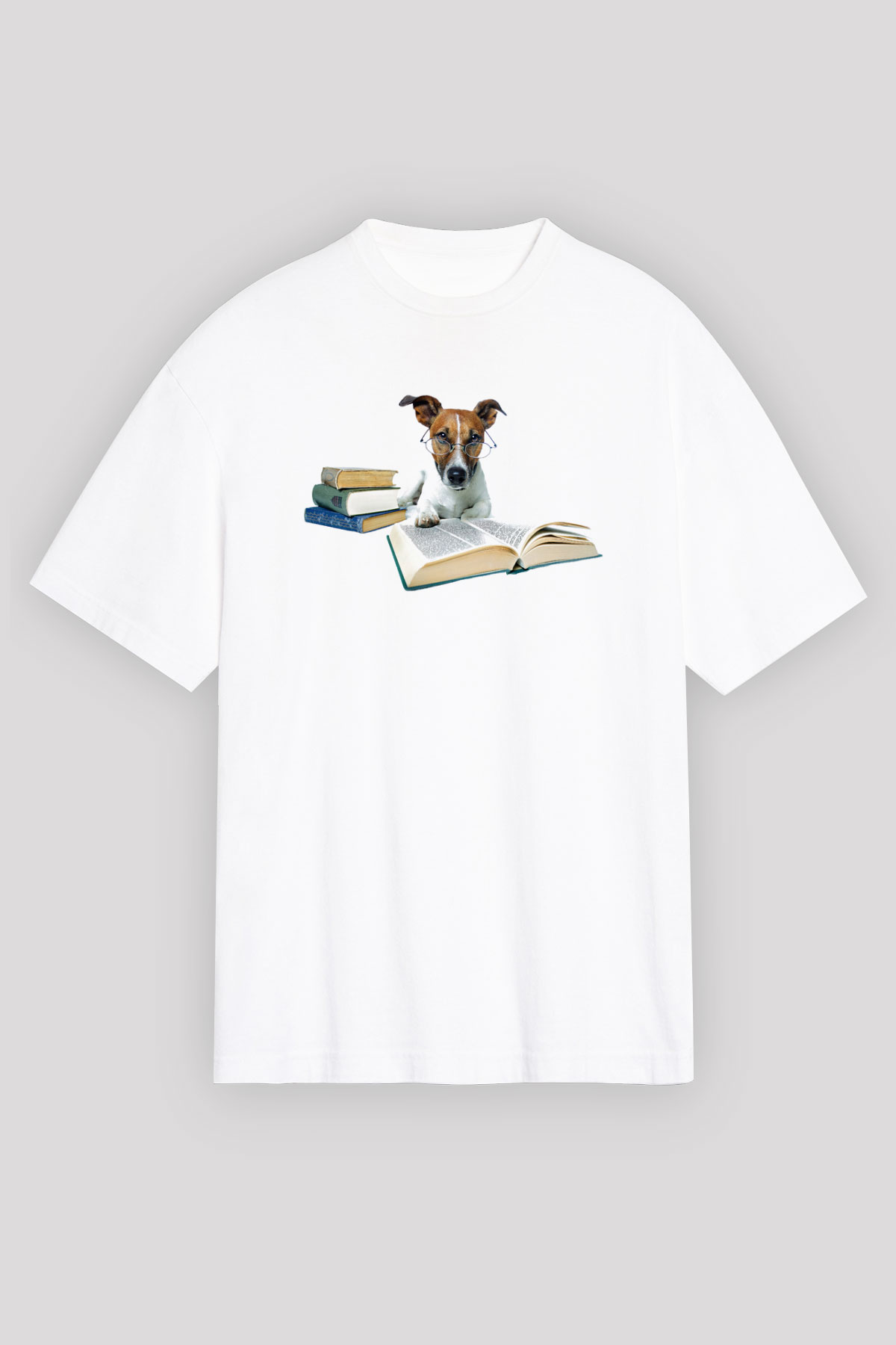 Köpek eğiticisi Beyaz Unisex Oversize Tişört T-Shirt