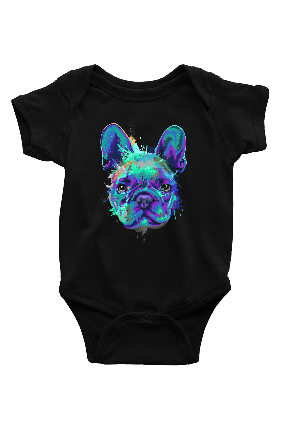 Köpek Siyah Bebek Body - Zıbın