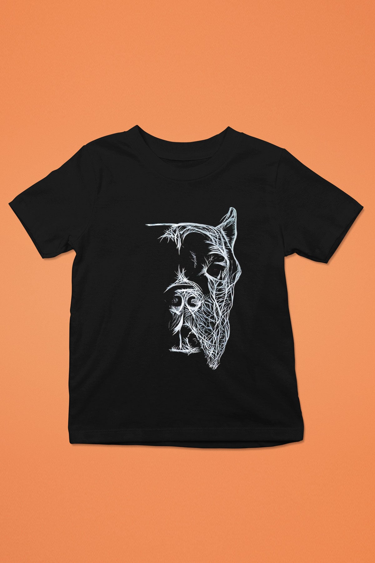 Köpek Siyah Unisex Çocuk Tişört