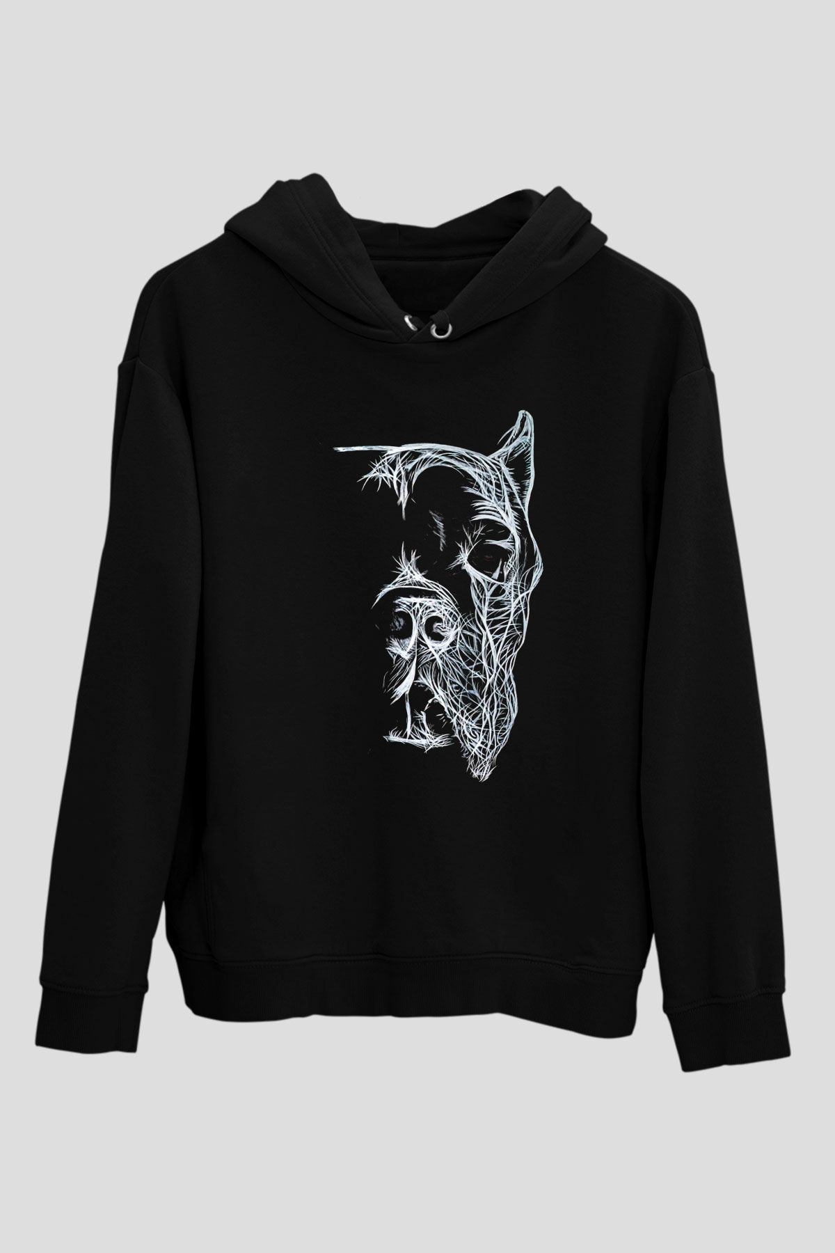 Köpek Siyah Unisex Hoodie