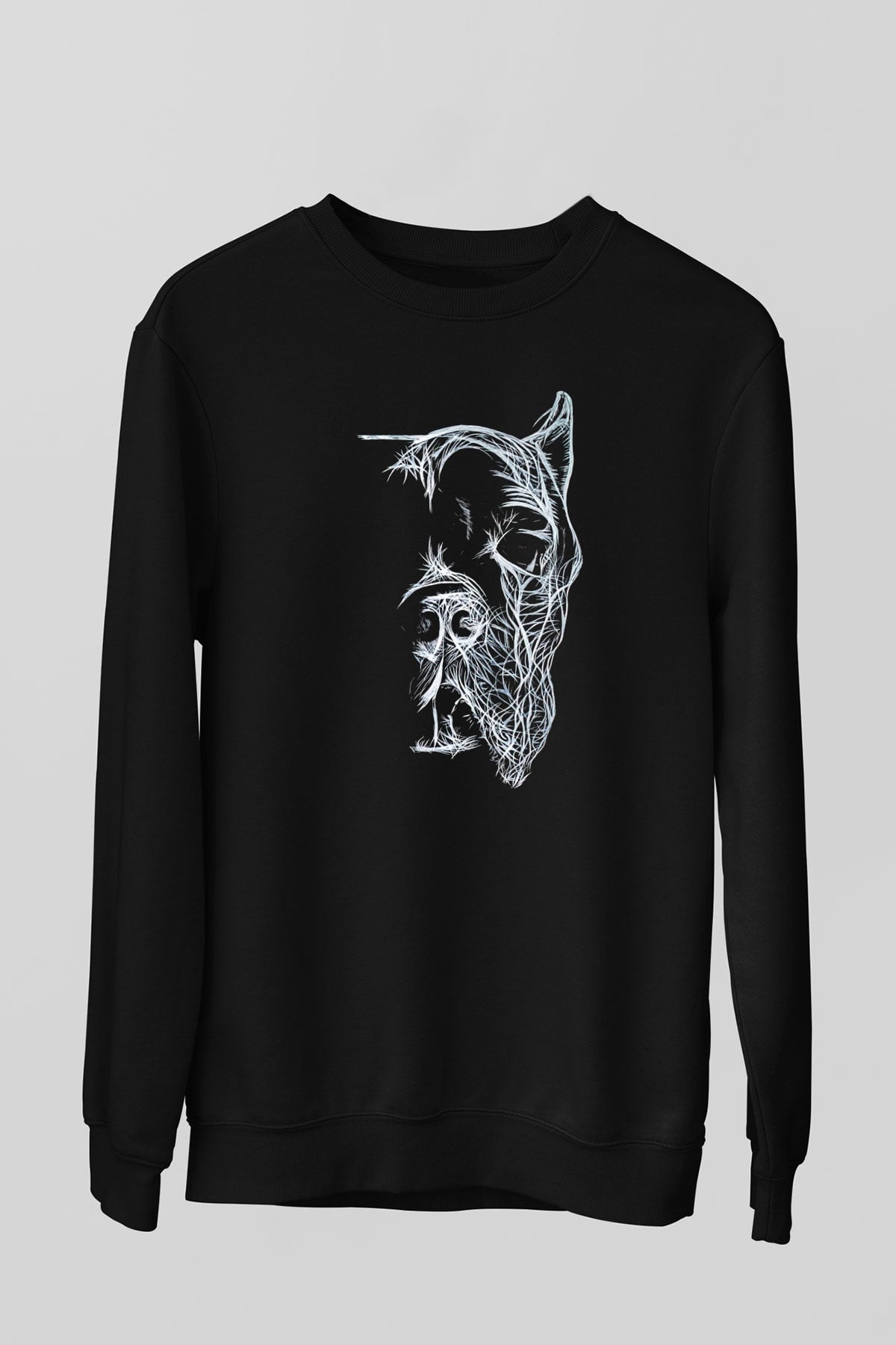 Köpek Siyah Unisex Sweatshirt