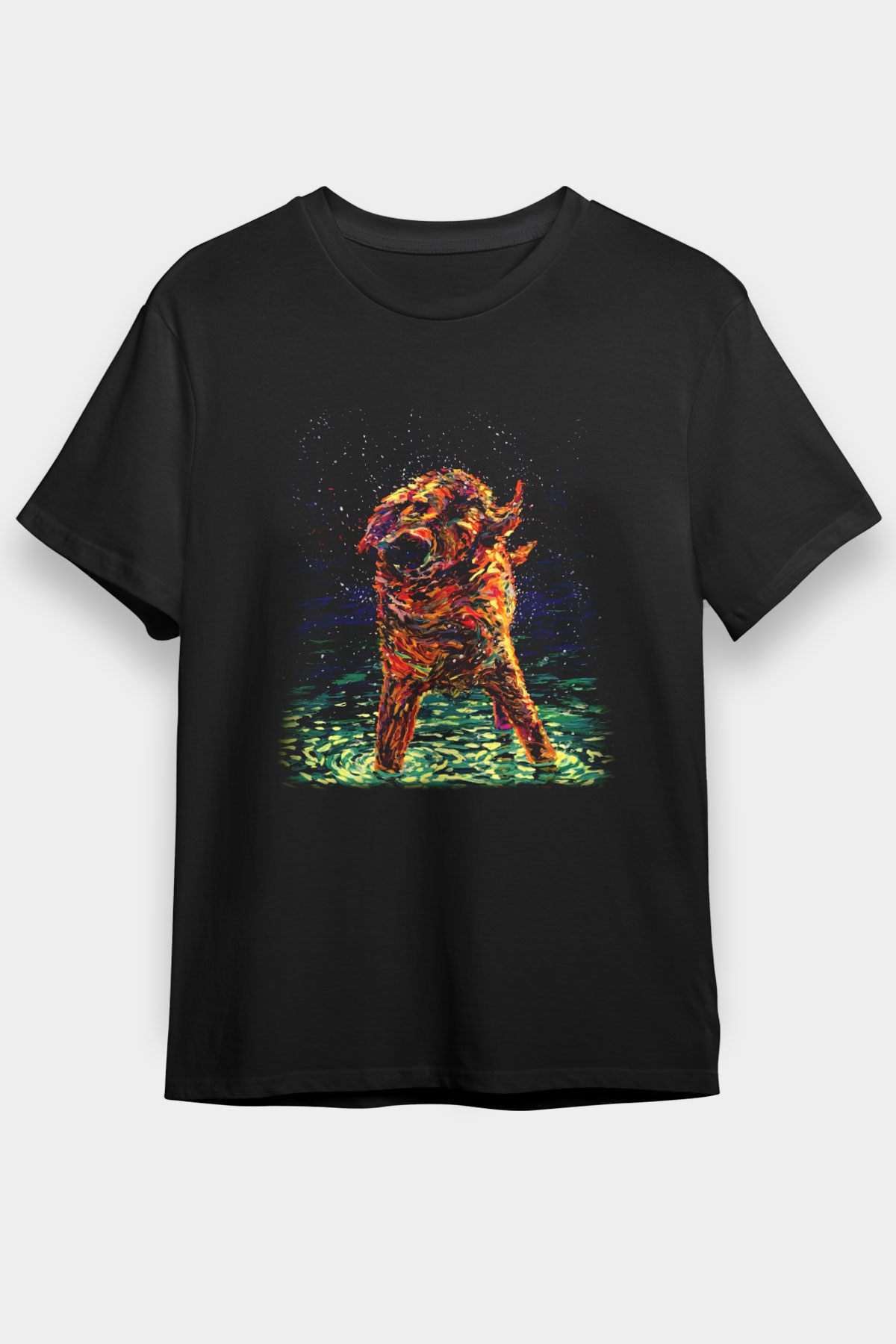 Köpek Siyah Unisex Tişört T-Shirt - TişörtFabrikası