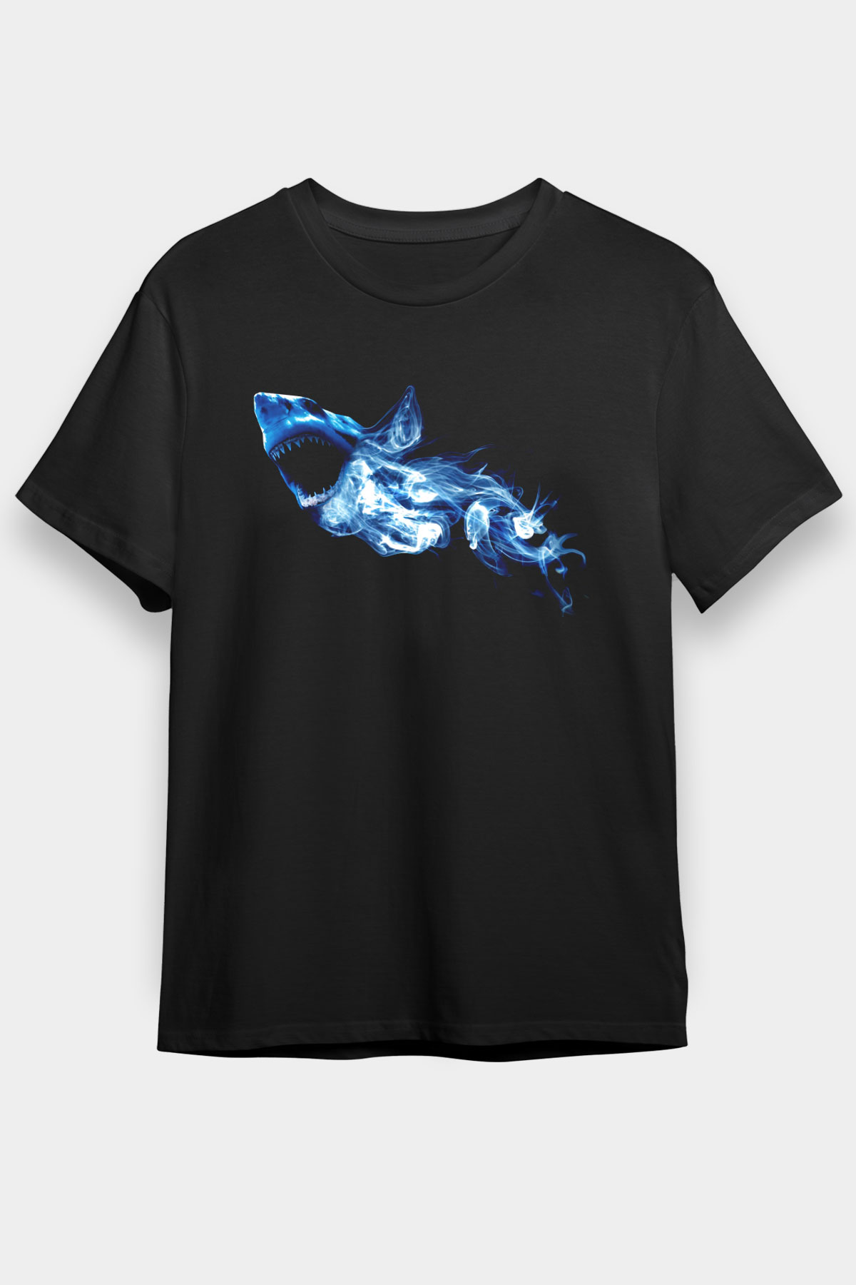 Köpekbalığı Siyah Unisex Tişört T-Shirt - TişörtFabrikası