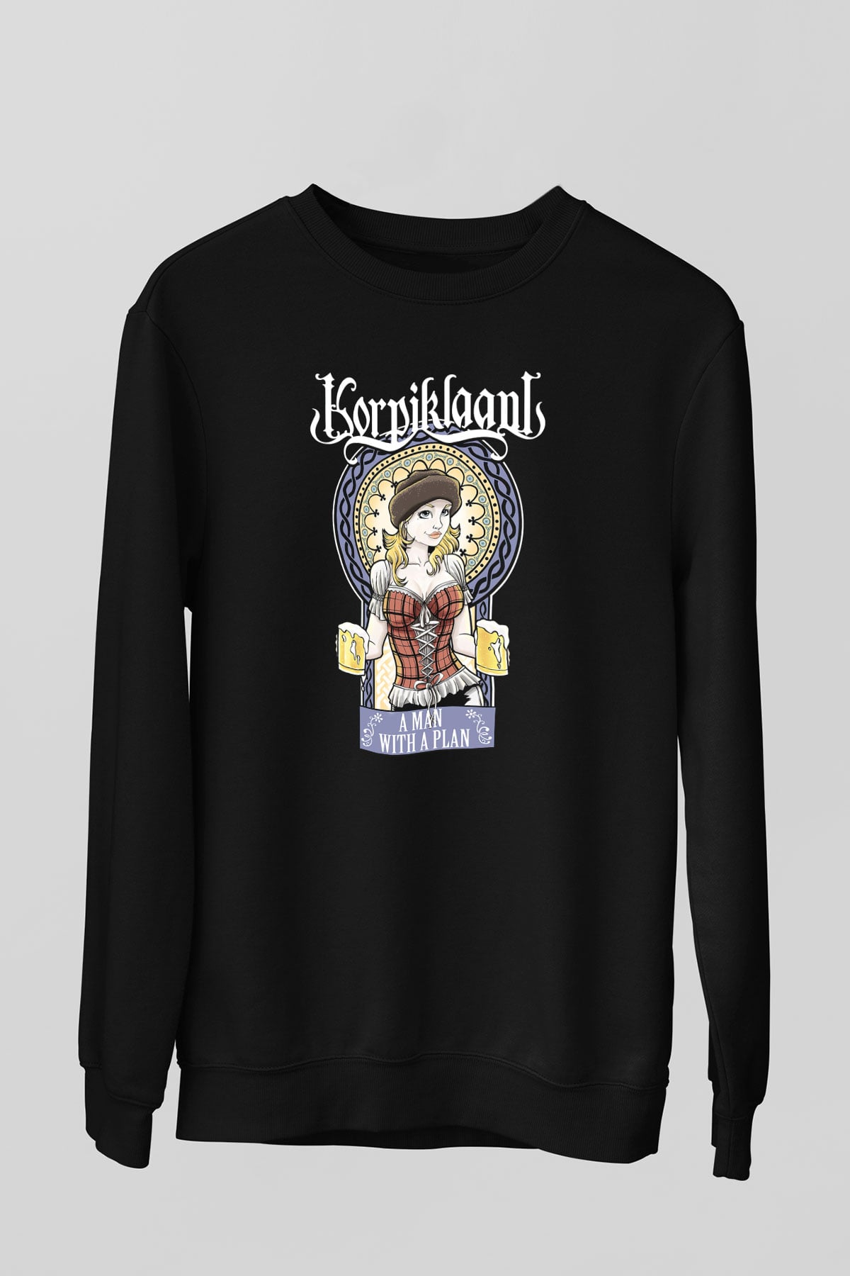 Korpiklaani Siyah Unisex Sweatshirt