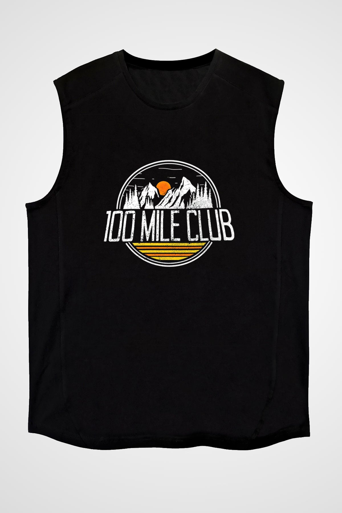Koşu - Running Baskılı Unisex Siyah Kolsuz Tişört
