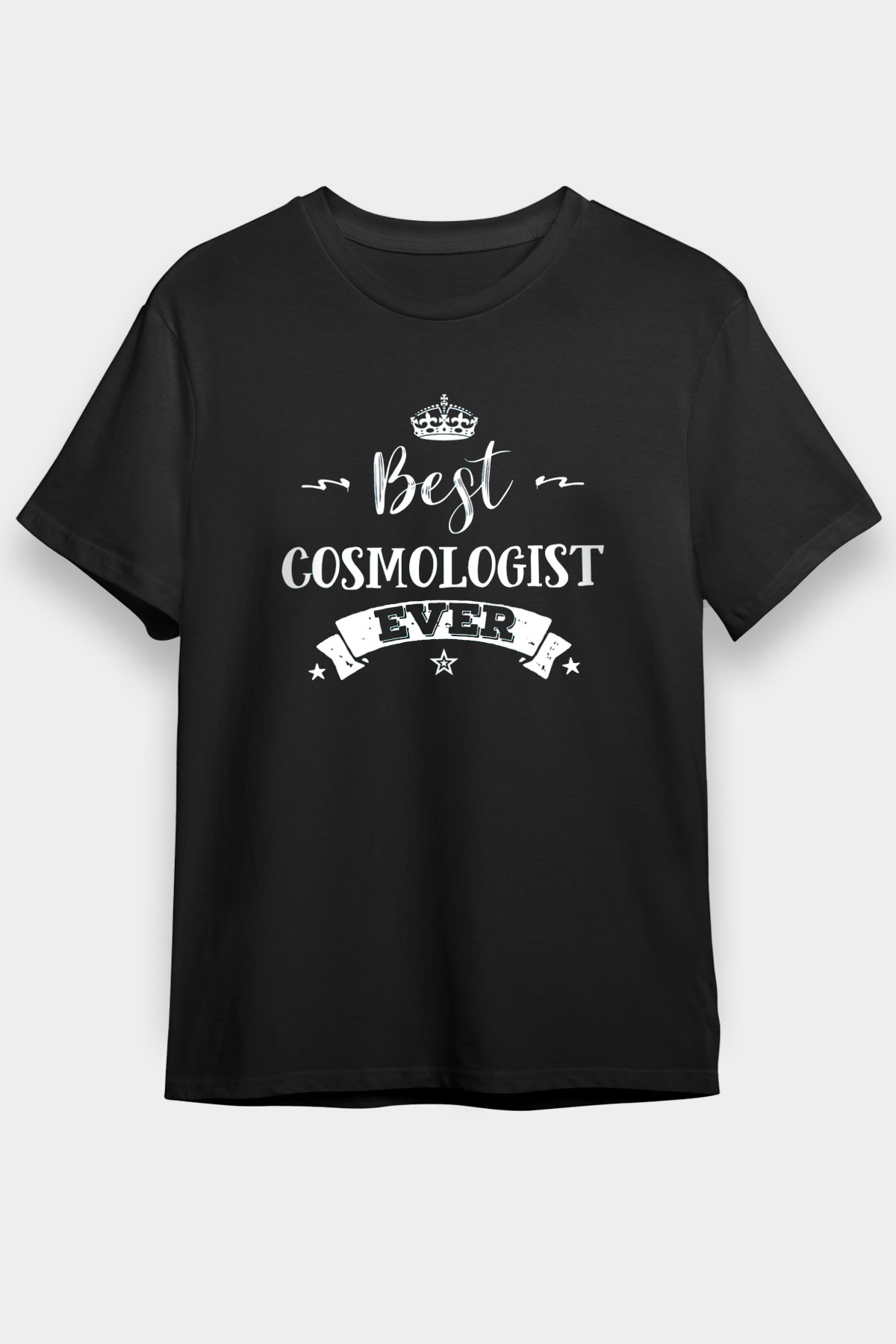 Kozmolog Siyah Unisex Tişört T-Shirt - TişörtFabrikası