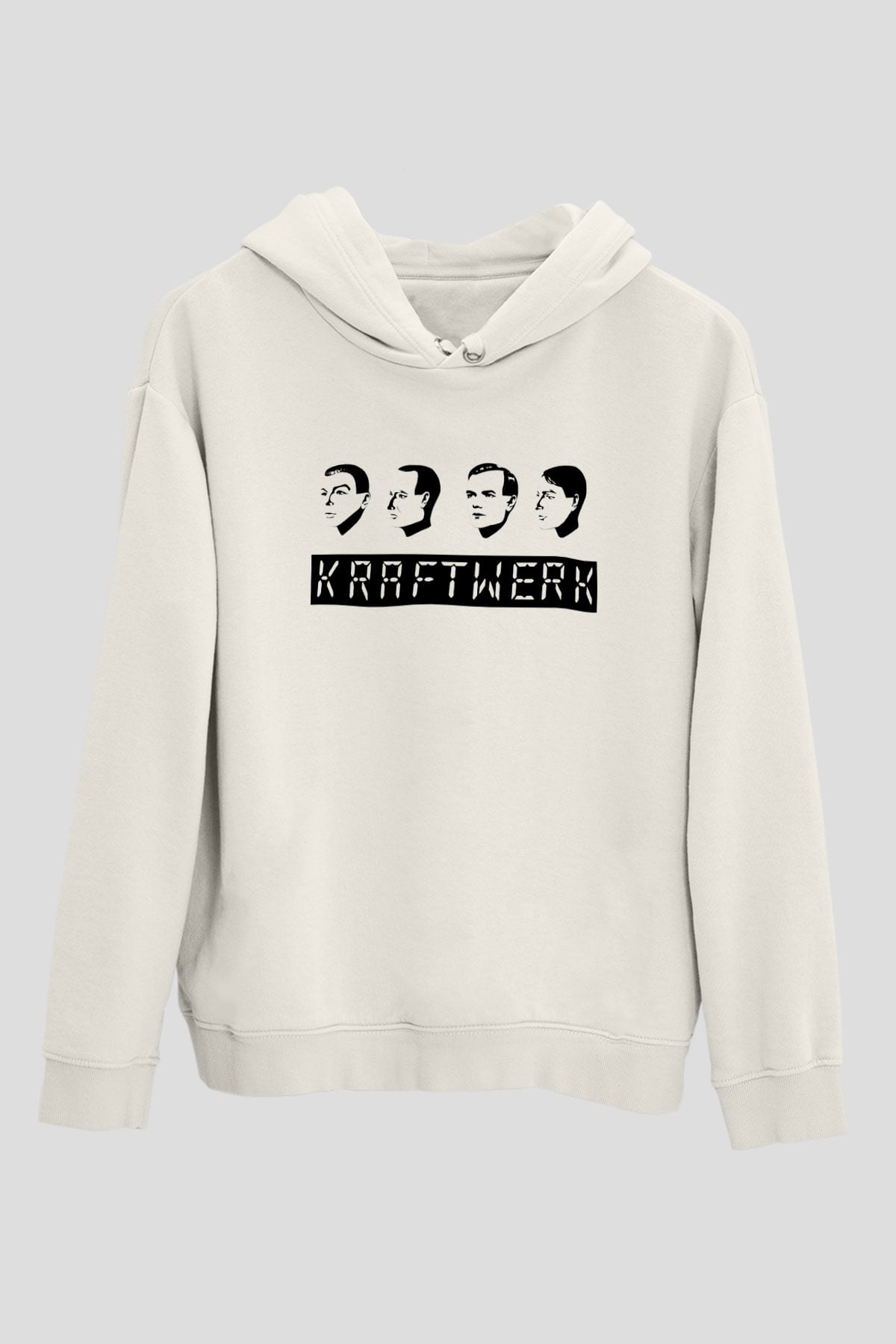 Kraftwerk Beyaz Unisex Kapşonlu Sweatshirt